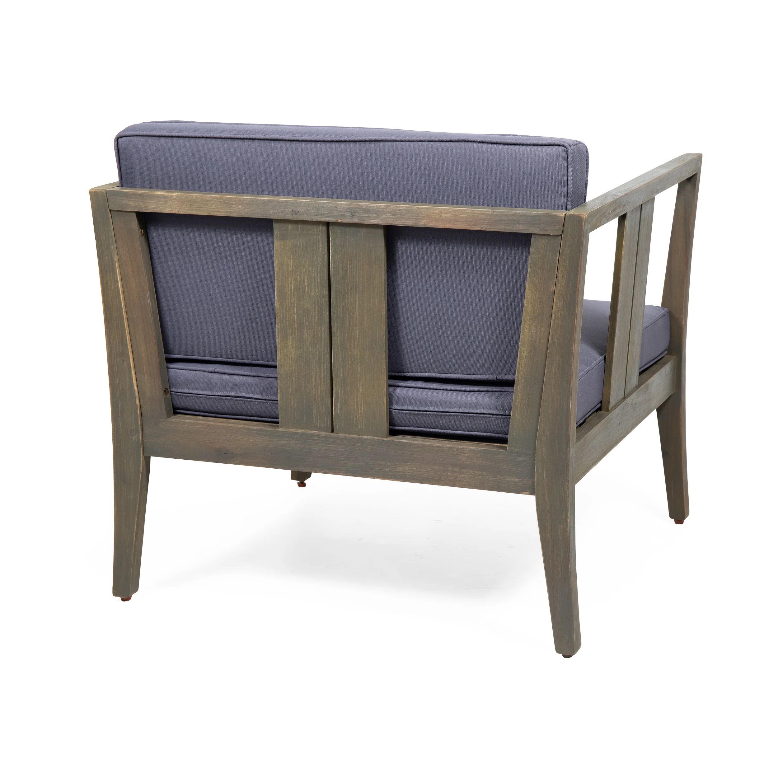 Saman Outdoor 4 Seater Acacia Wood Chat Set - furnishings