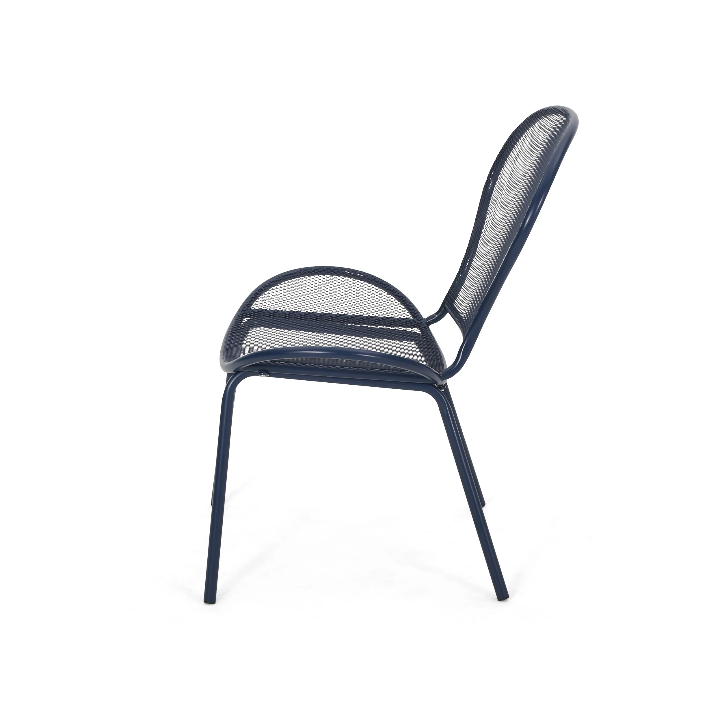 Tristian Modern Outdoor Iron Club Chair (Set of 2) - furnishings