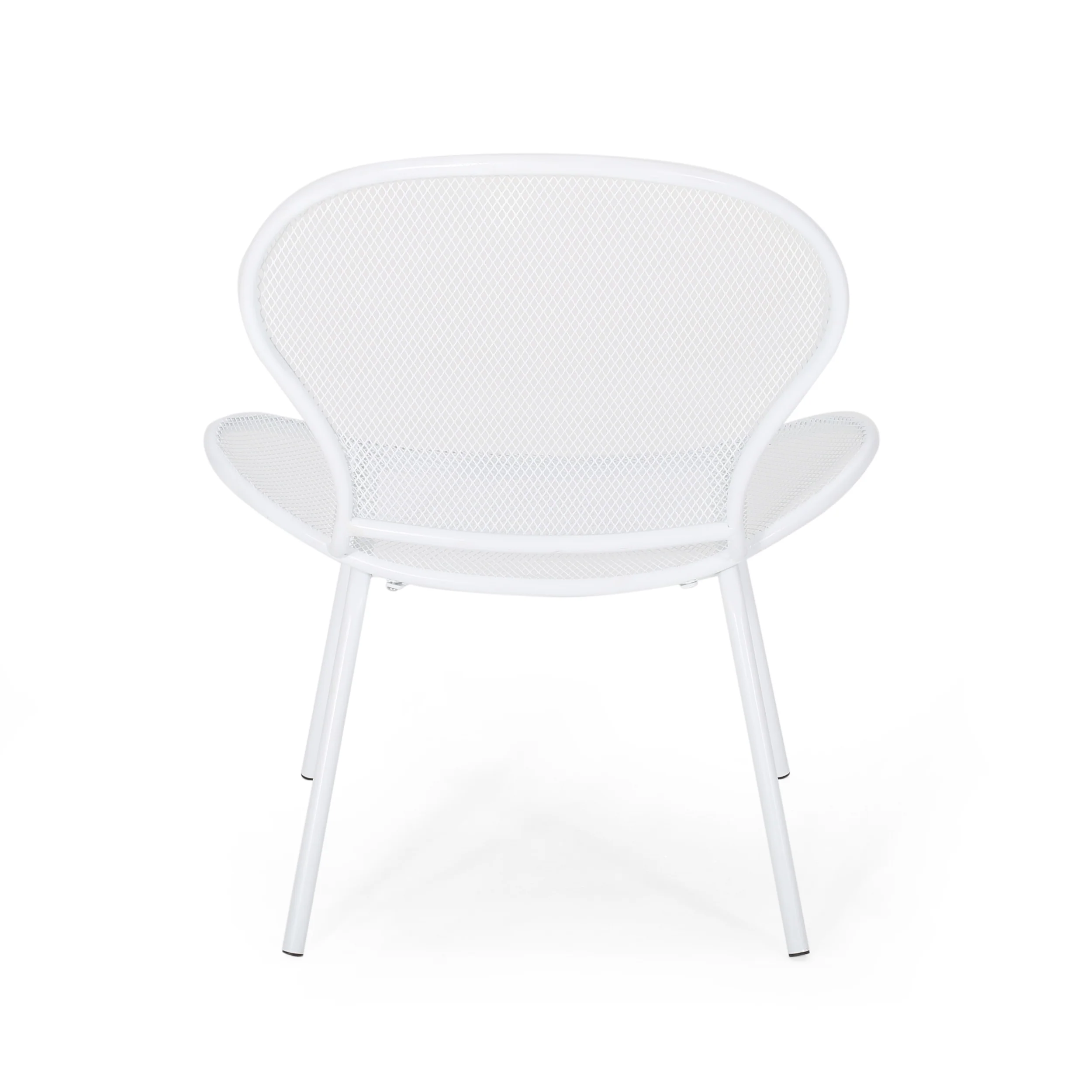 Tristian Modern Outdoor Iron Club Chair (Set of 2) - furnishings