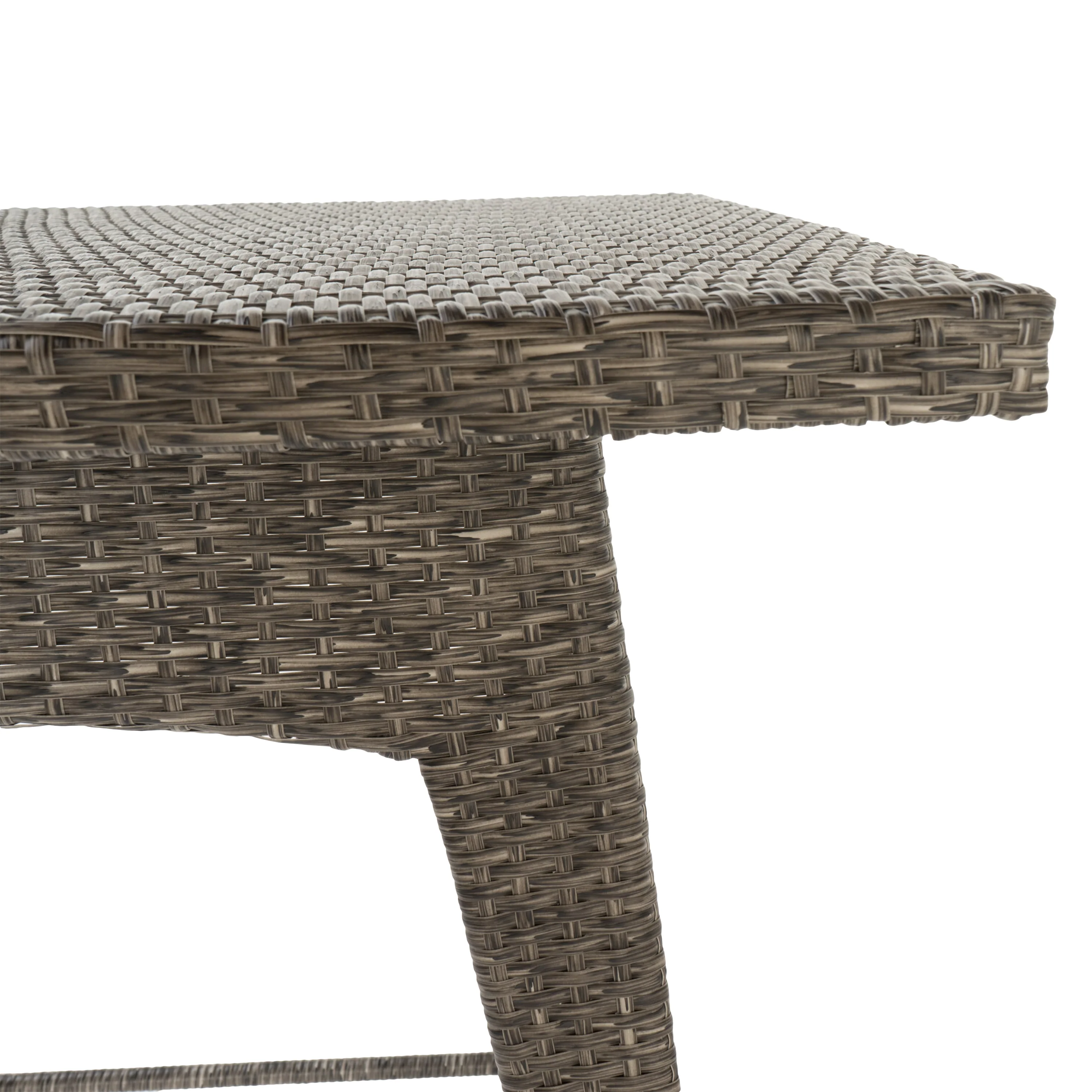 Budva Outdoor Gray Wicker Bar Table - furnishings