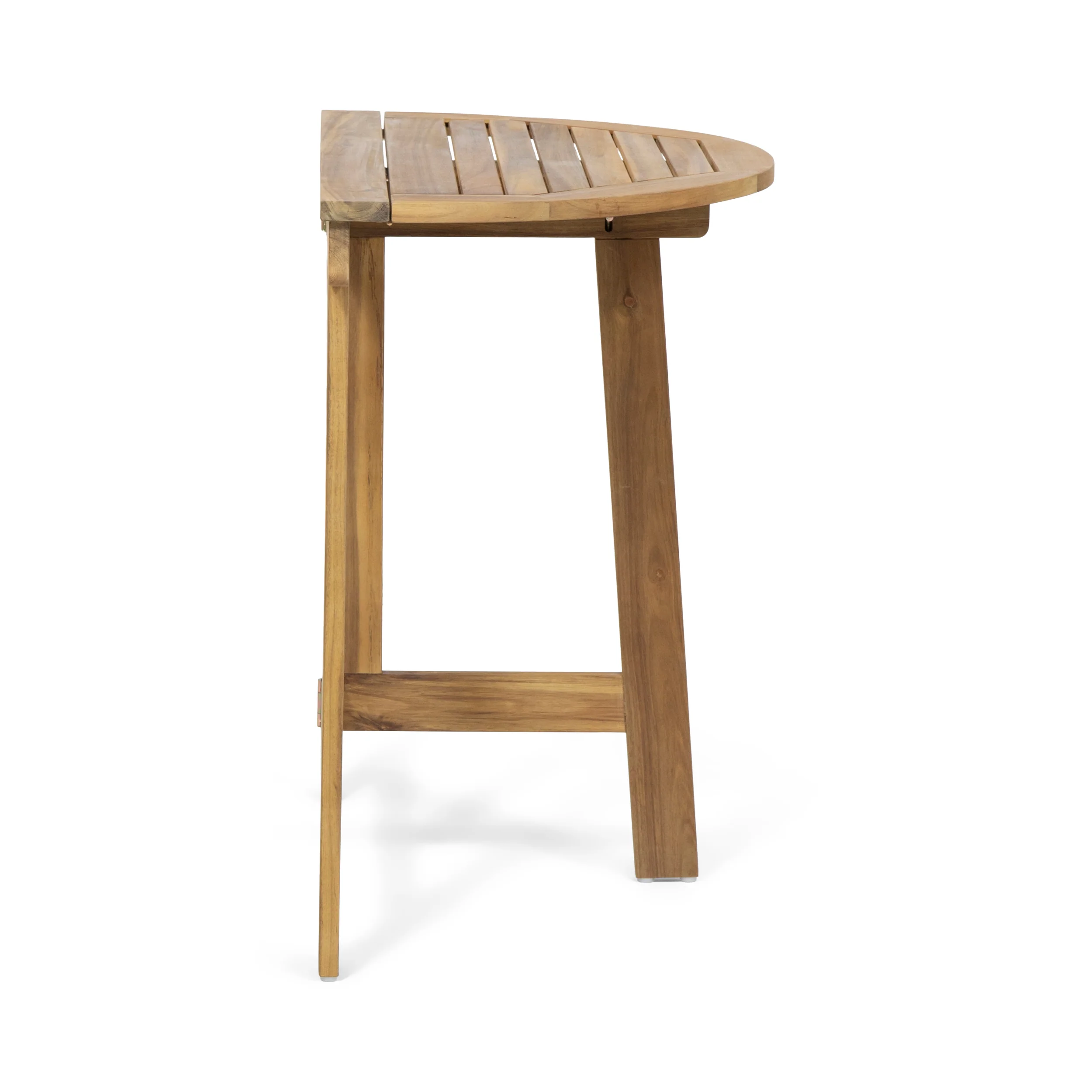 Sophia Outdoor Half-Round Acacia Wood Bistro Table - furnishings