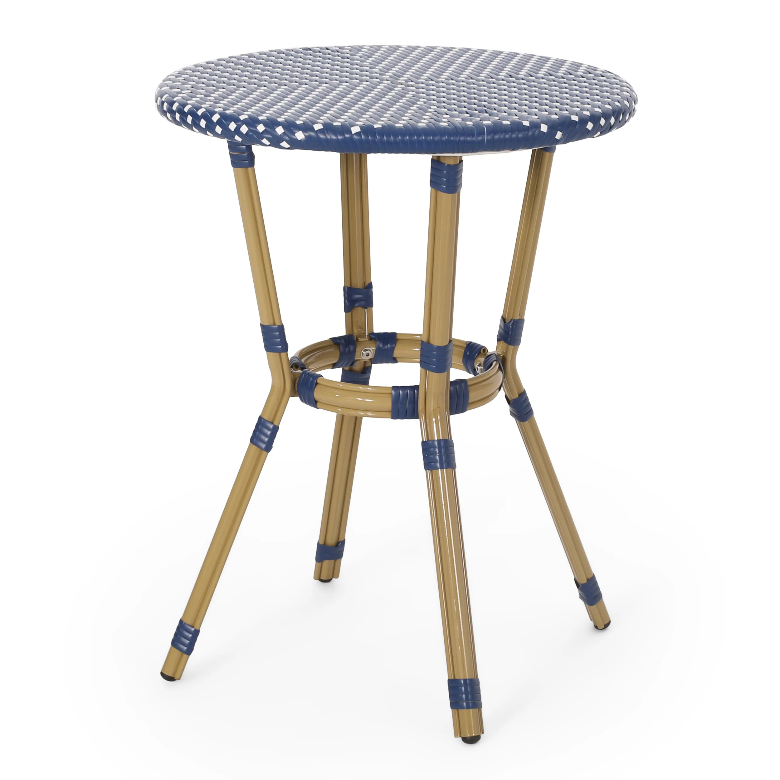 Deshler Outdoor Aluminum French Bistro Table - furnishings