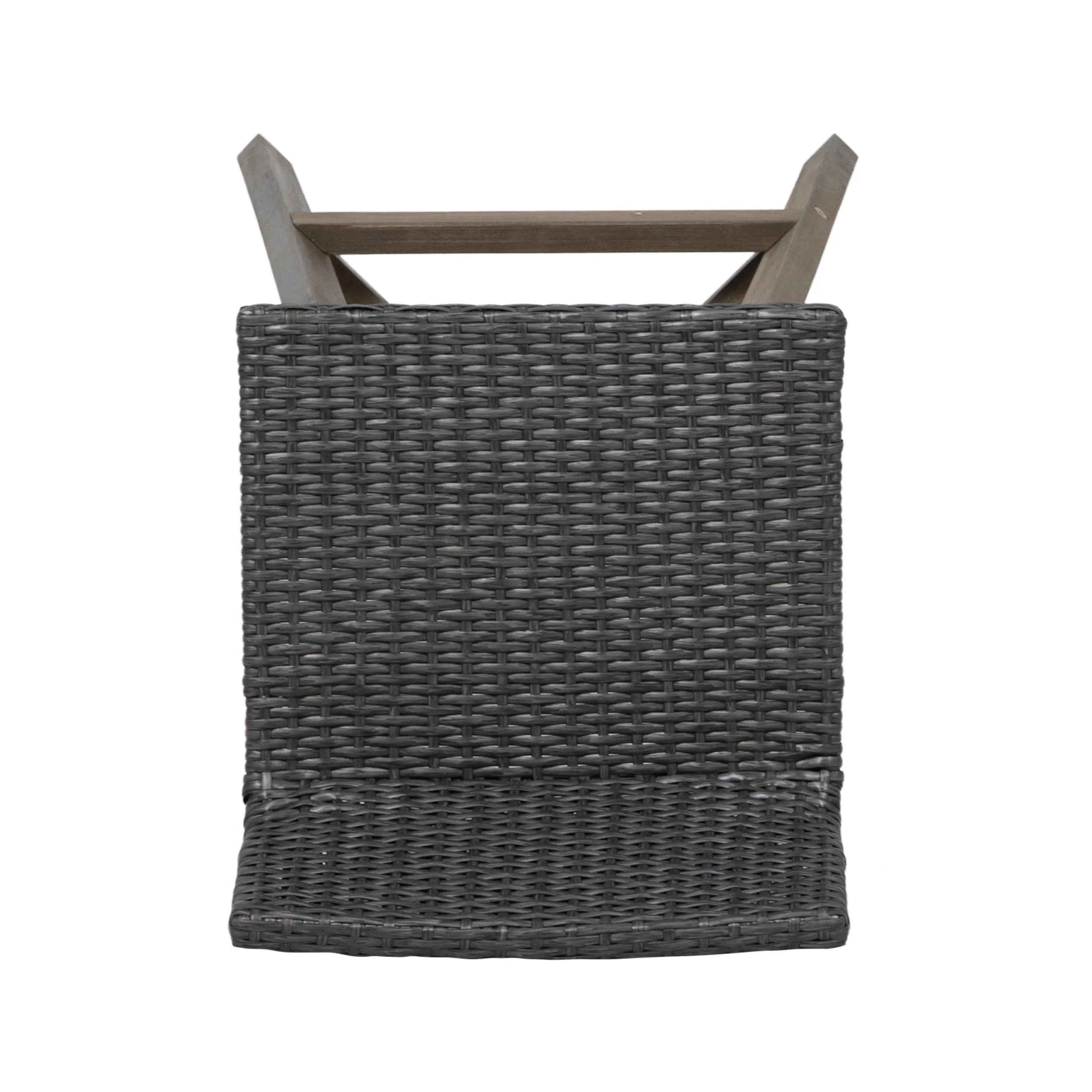 Bellagio Outdoor Acacia Wood & Wicker Barstools (Set of 2) - furnishings