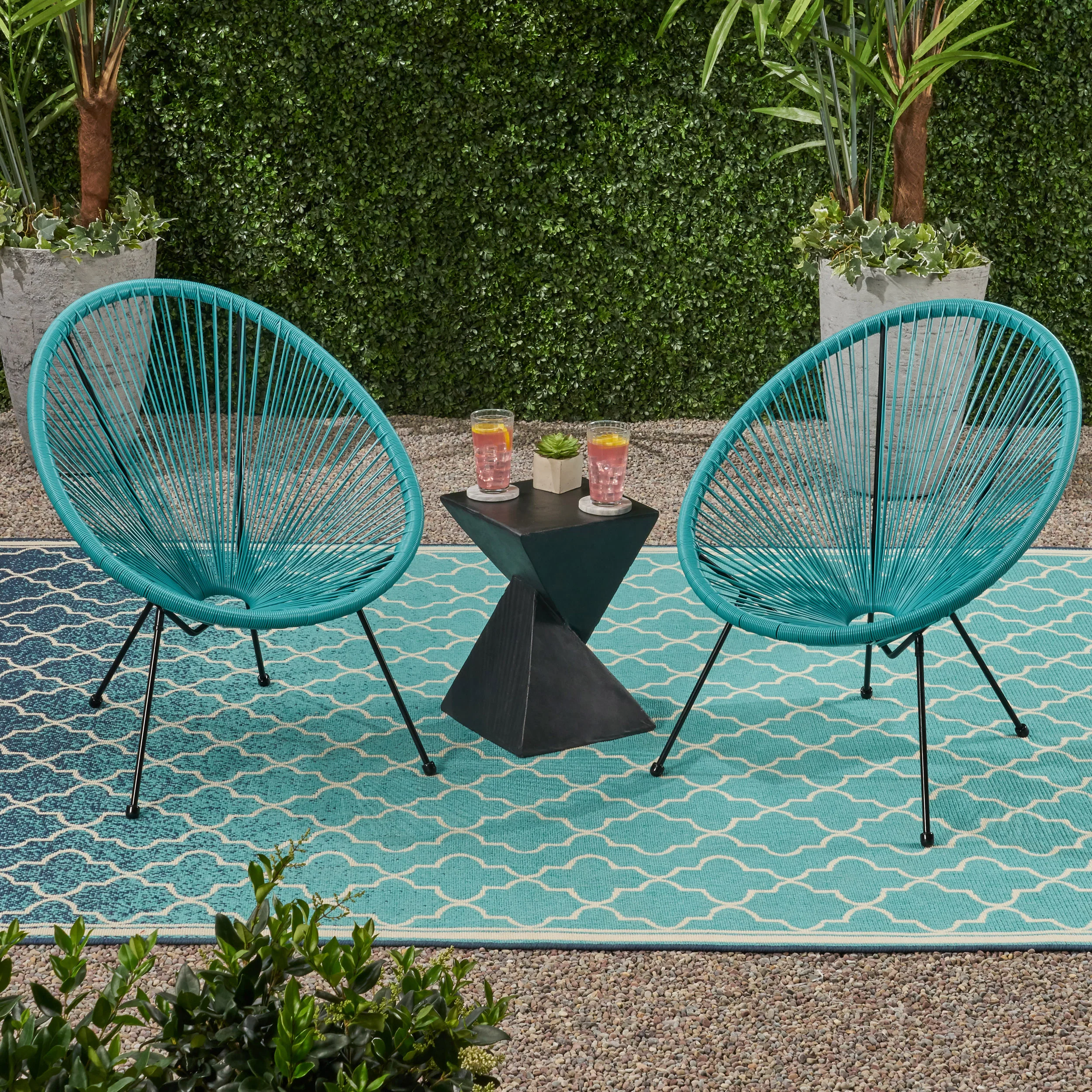 Major Outdoor Mexican String Weave Chair (Set of 2) - furnishings