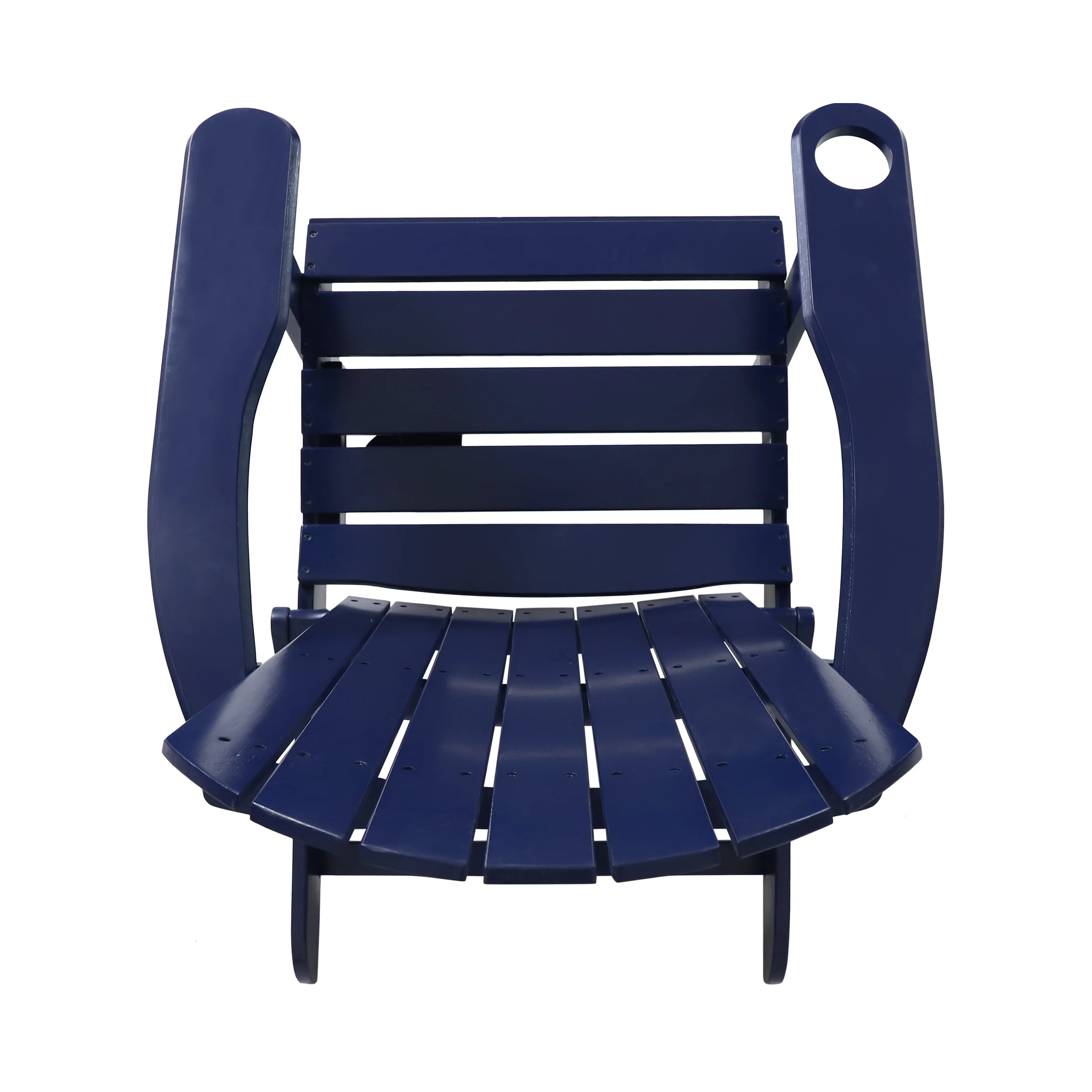 Kandyce Outdoor Acacia Wood Folding Adirondack Chair With Cup Holder - furnishings