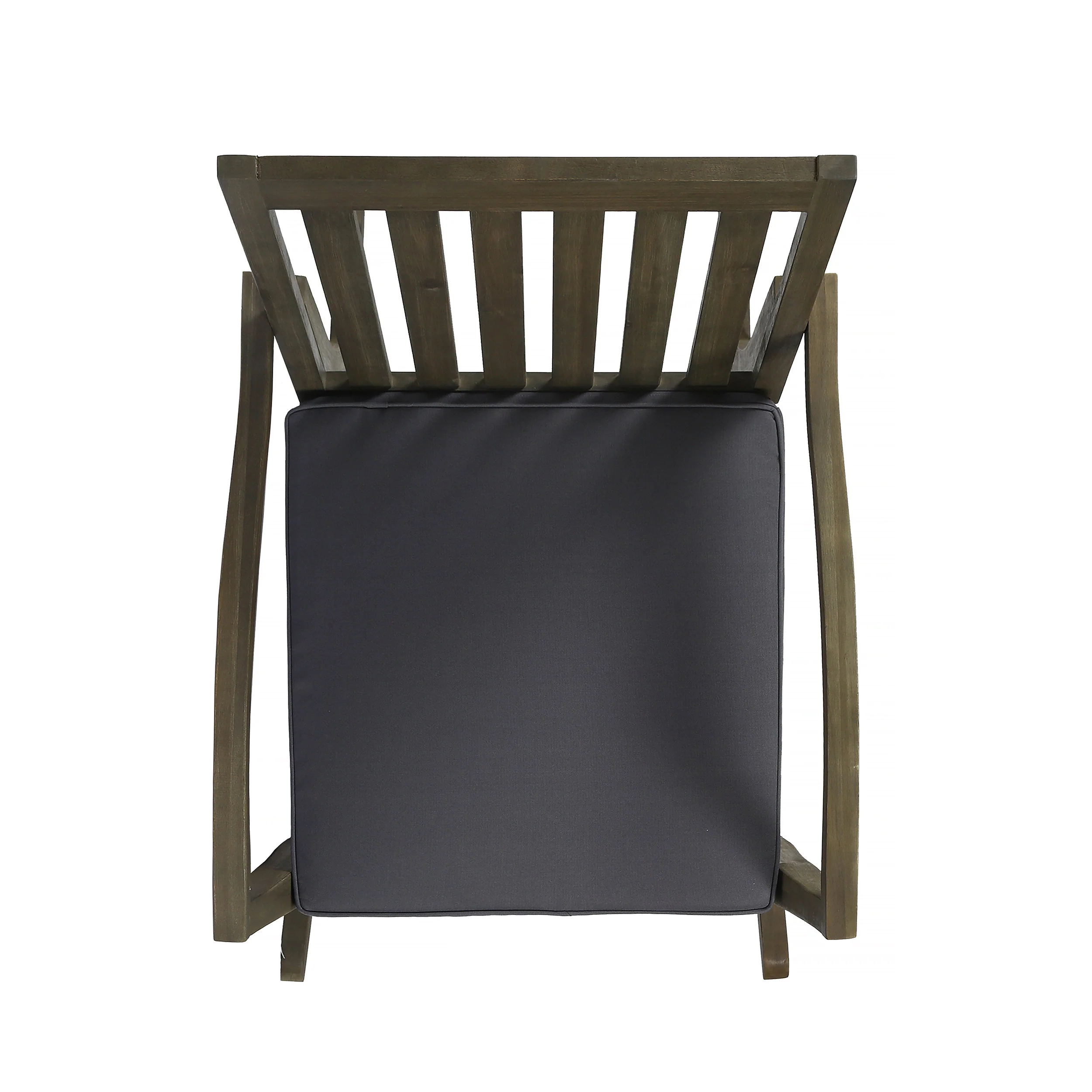 Yvonne Outdoor Acacia Wood Rocking Chair with Water-Resistant Cushions - furnishings
