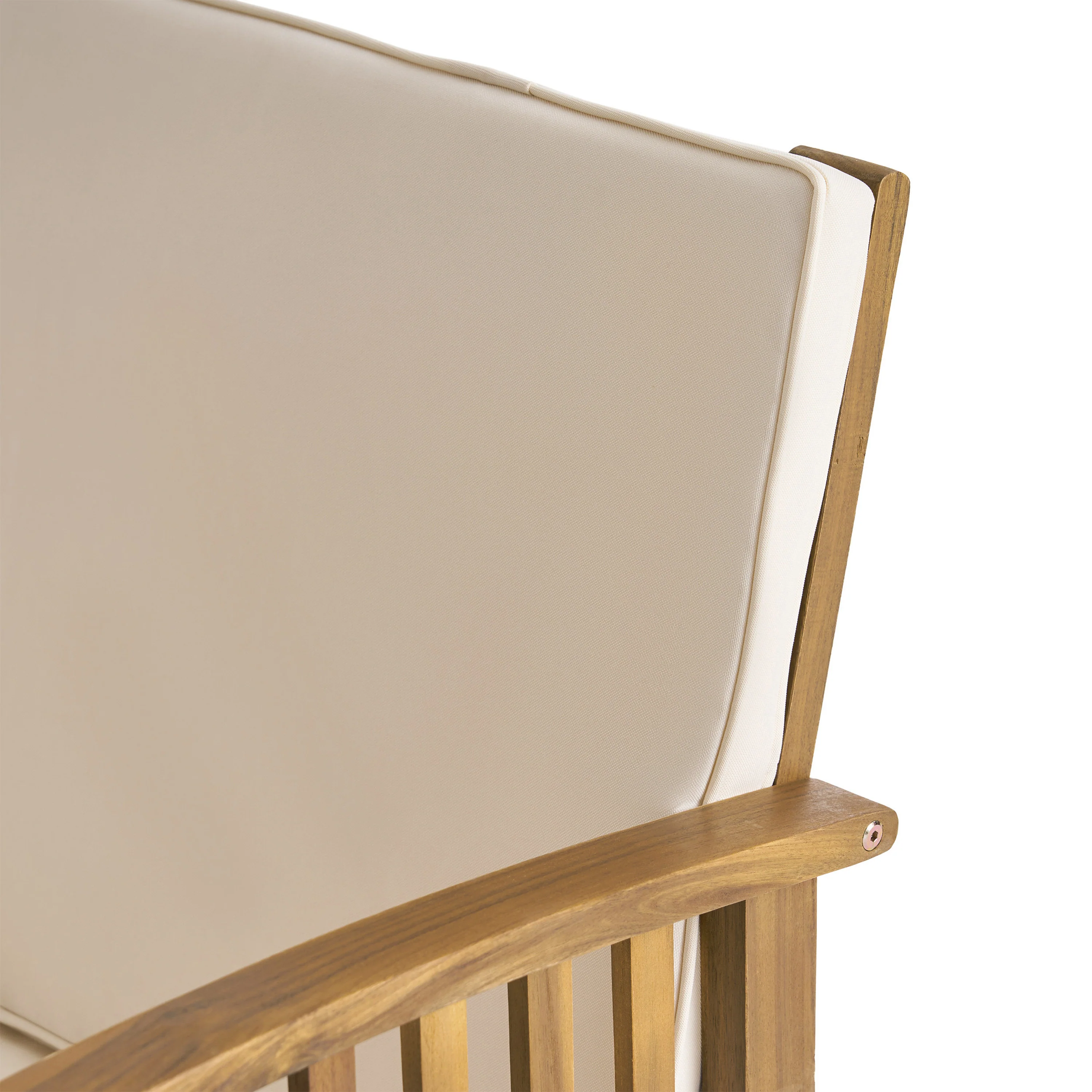 Ray Acacia Outdoor Acacia Wood Club Chairs w/ Cushions - furnishings