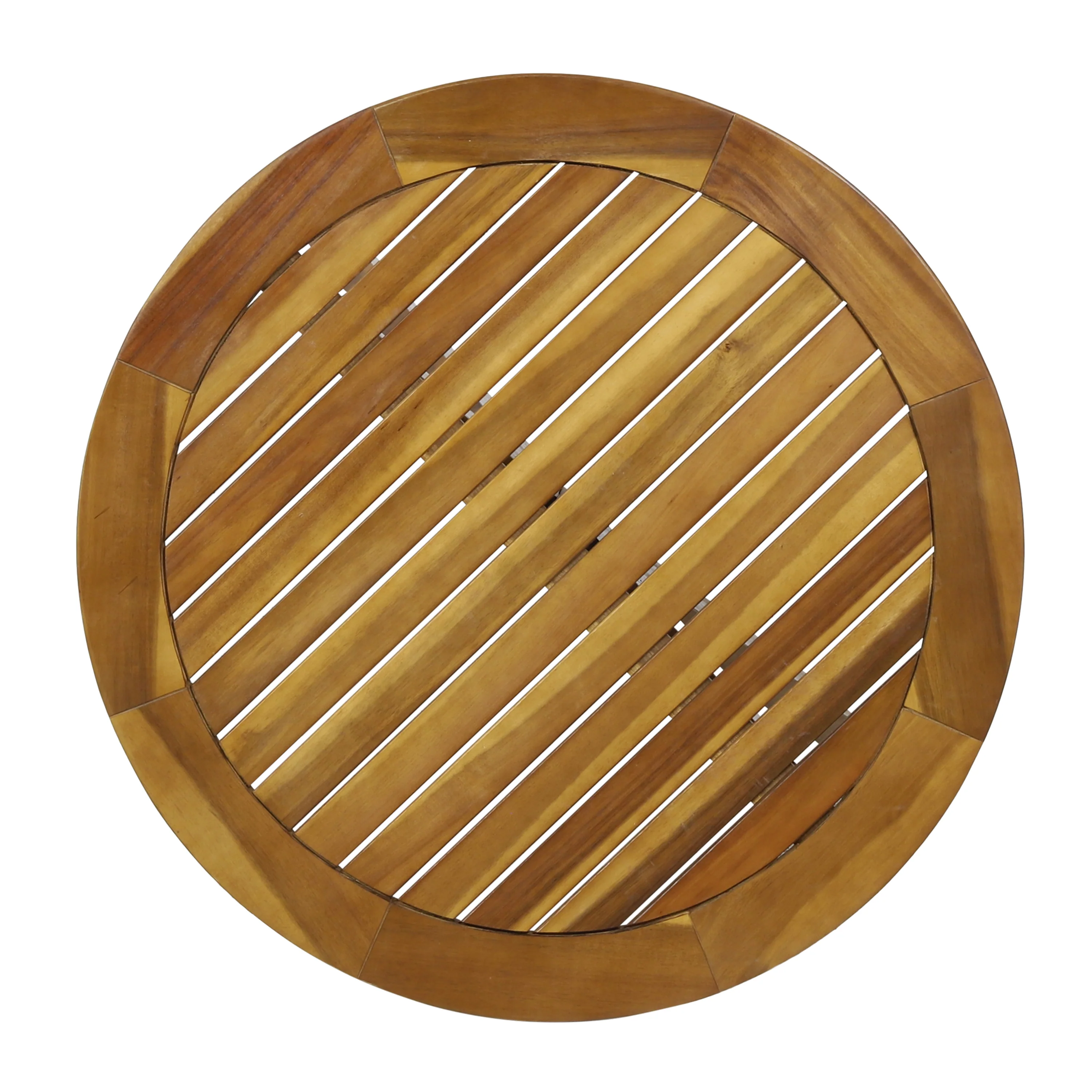 Dye Outdoor 3 Piece Acacia Wood and Wicker Bistro Set - furnishings