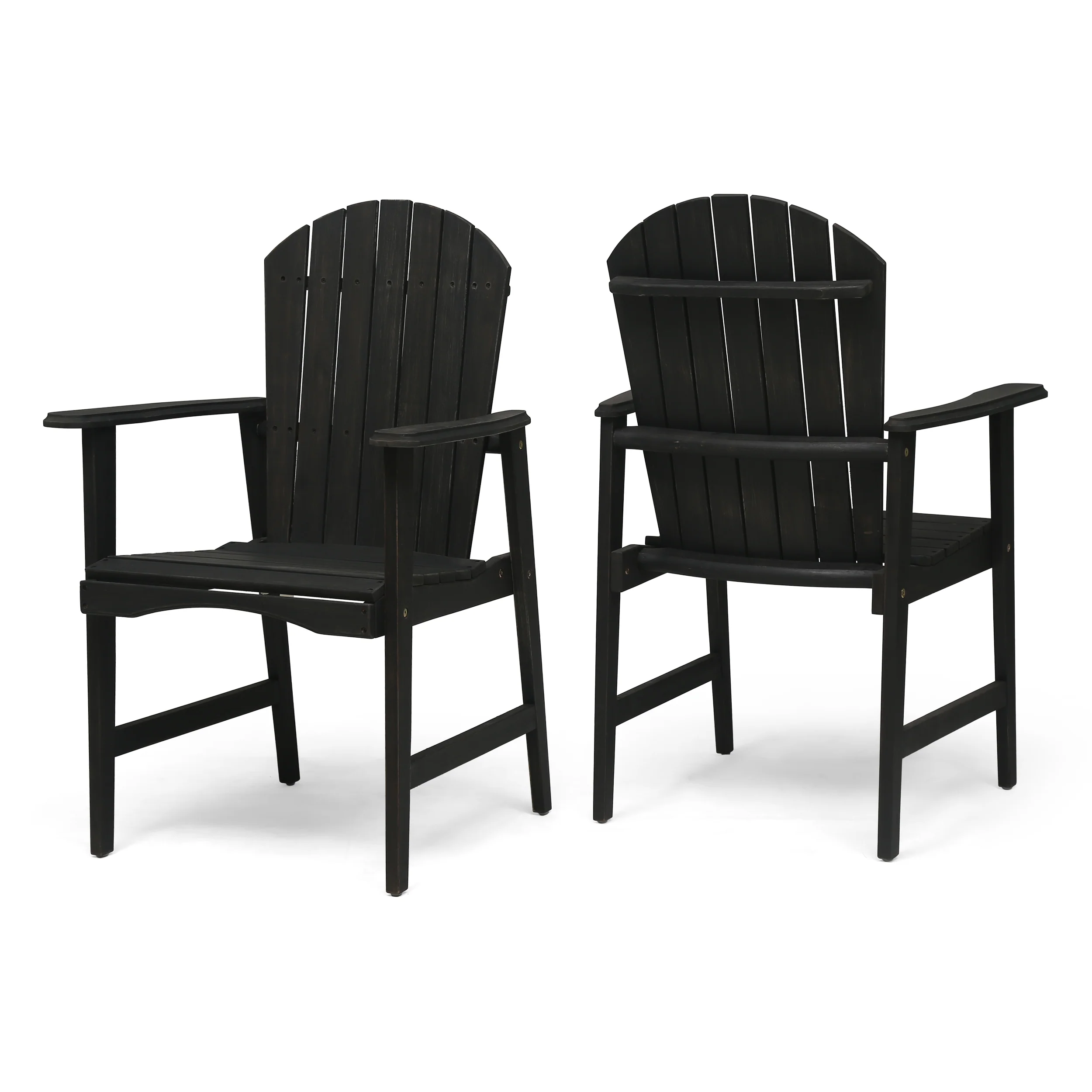 Easter Outdoor Weather Resistant Acacia Wood Adirondack Dining Chairs (Set of 2) - furnishings