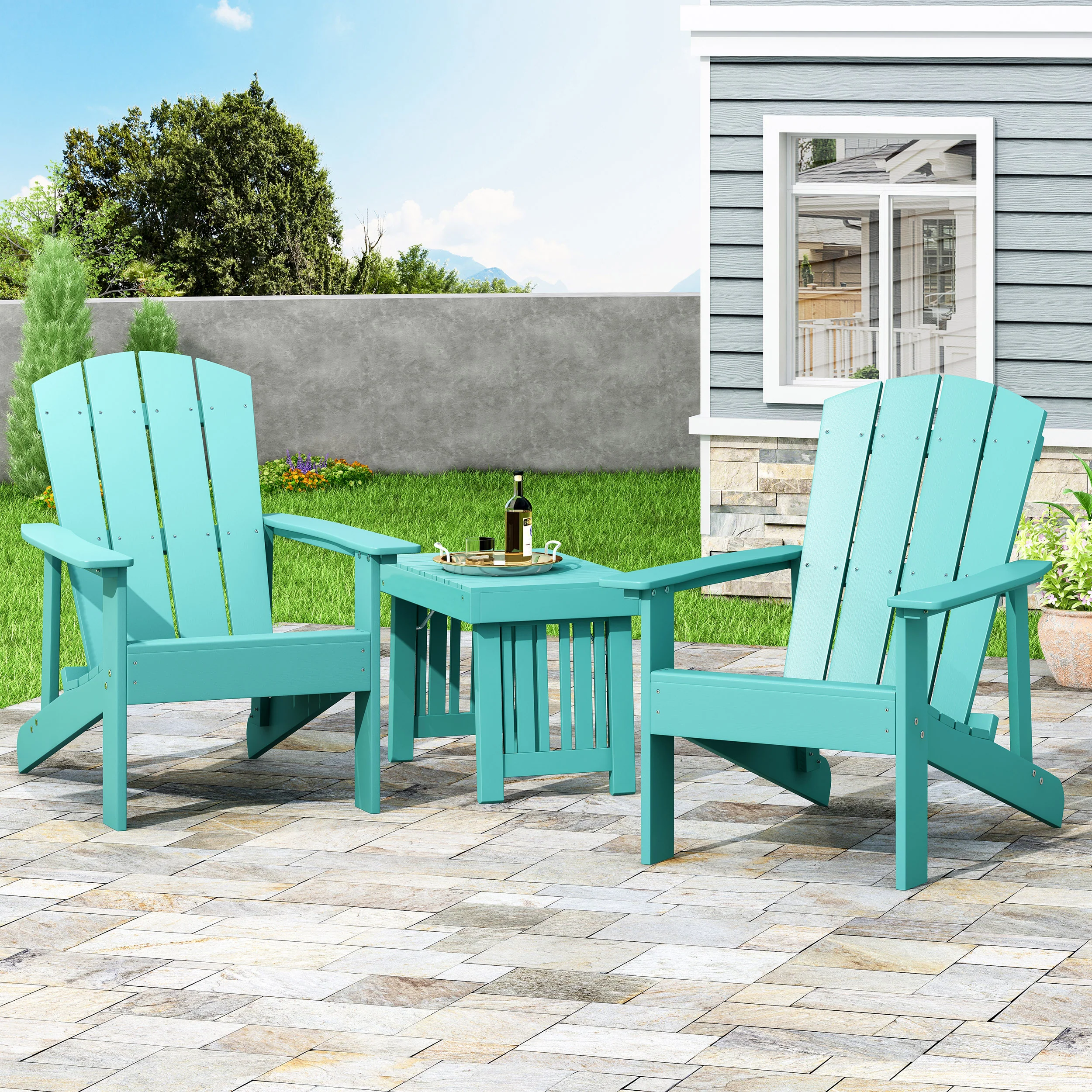 Anastasija Outdoor Adirondack Chairs (Set of 2) - furnishings