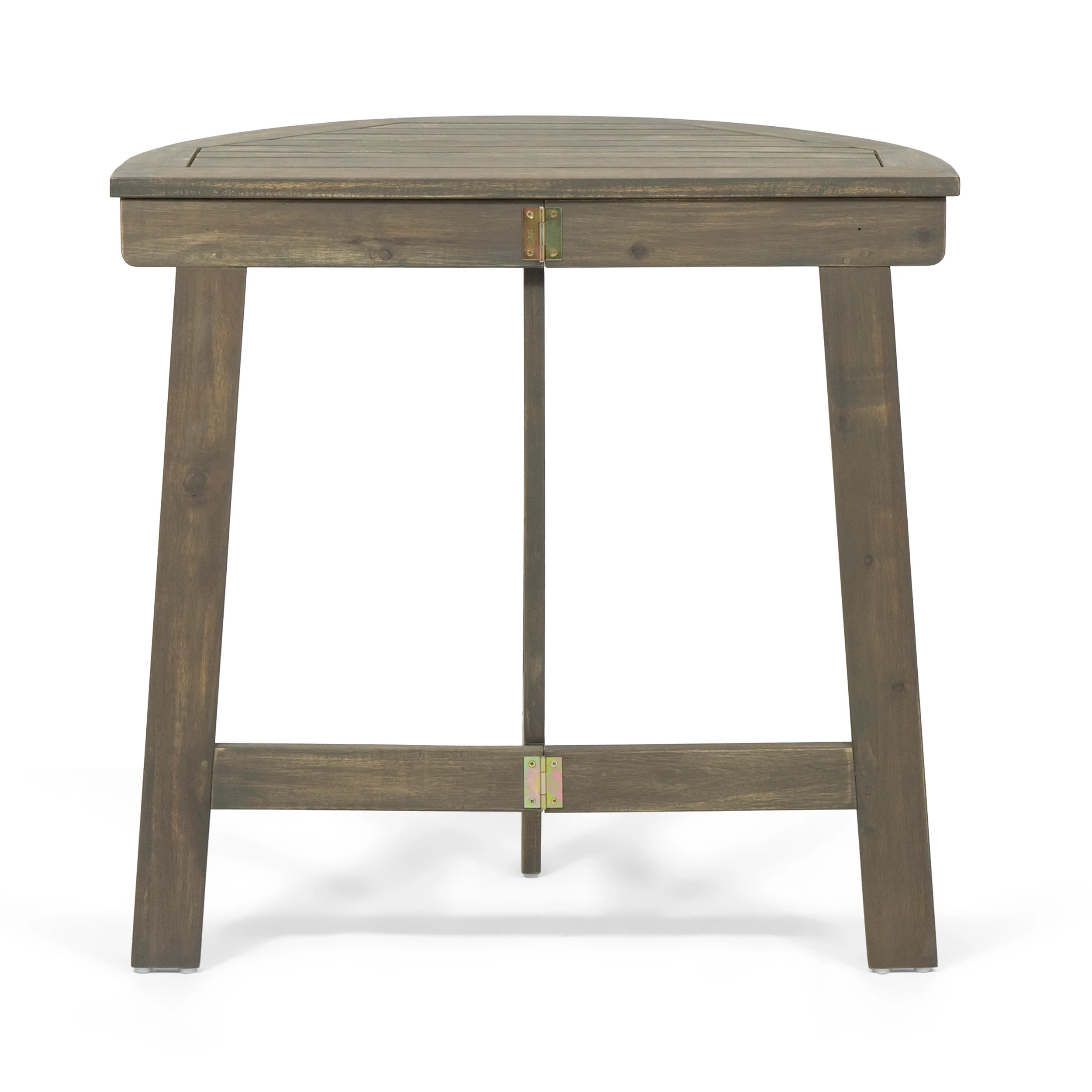 Sophia Outdoor Half-Round Acacia Wood Bistro Table - furnishings