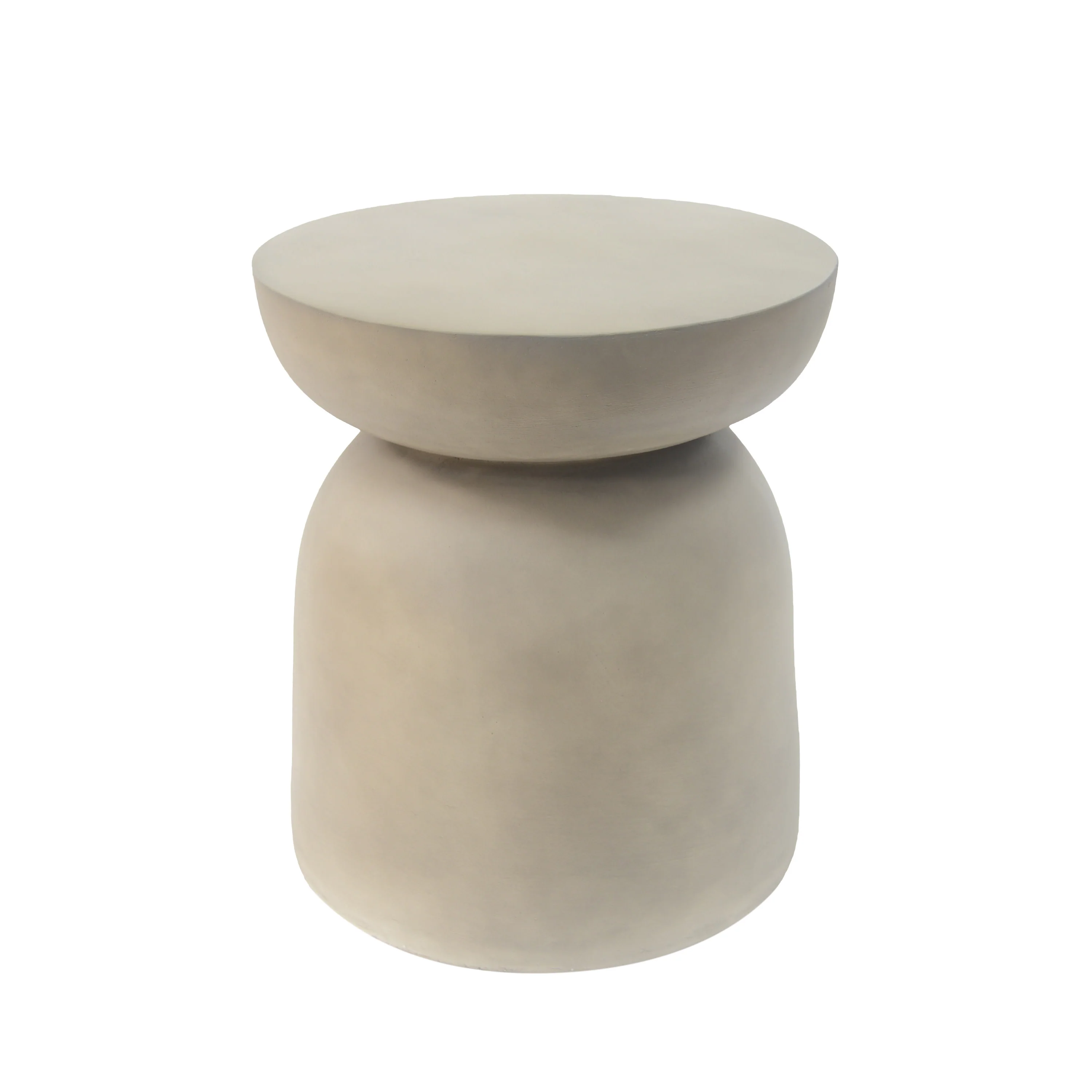 Briar Outdoor Round Concrete Accent Table, Light Grey - furnishings