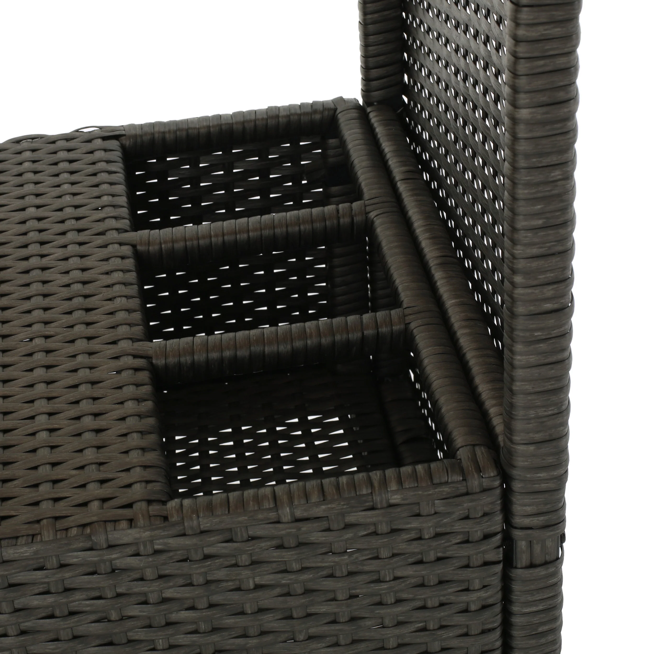 Benett Outdoor Wicker Serving Bar Cart - furnishings