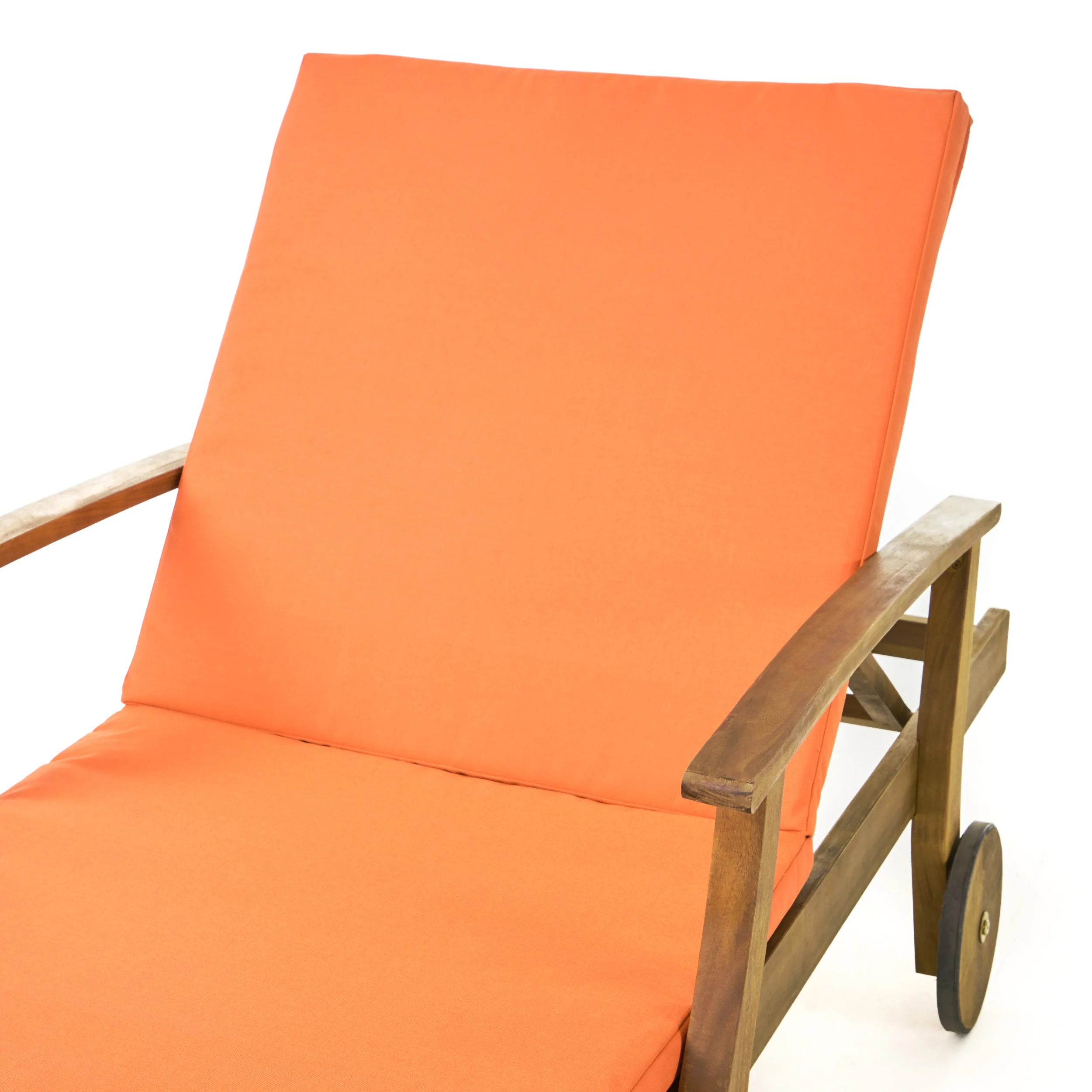 Capri Outdoor Acacia Wood 3 Piece Chaise Lounge Set with Water-Resistant Cushions - furnishings