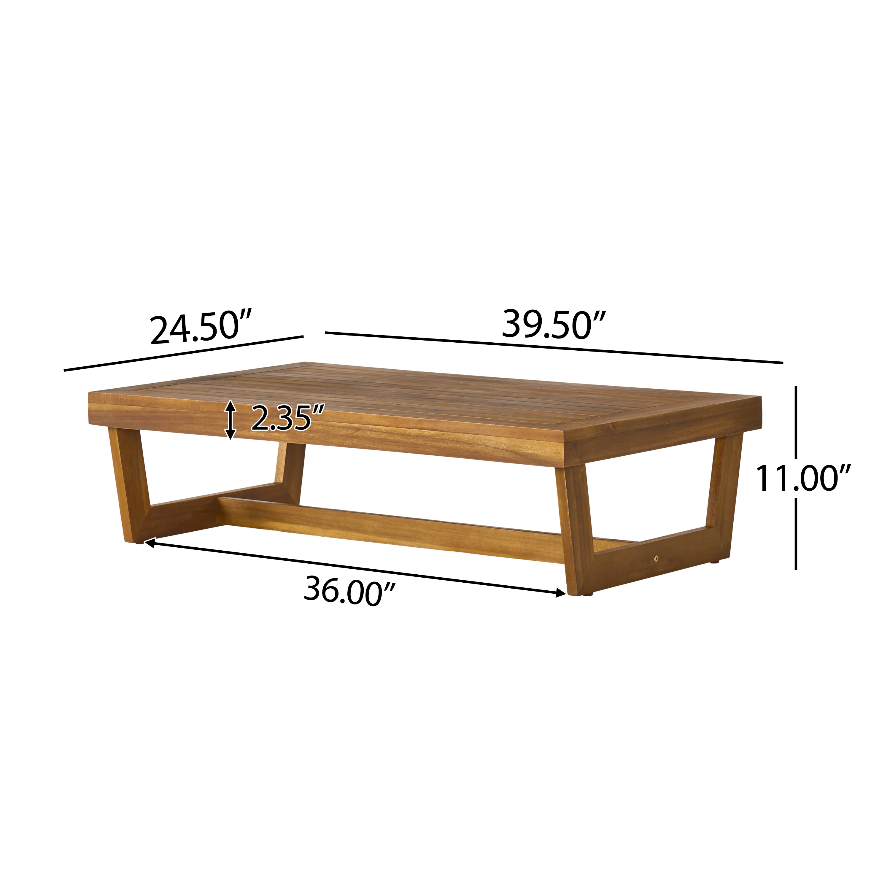 Emma Outdoor Acacia Wood Coffee Table - furnishings