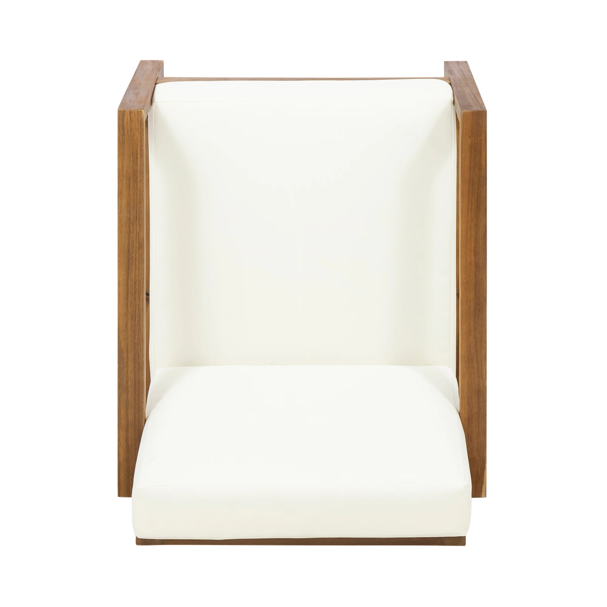 Marlee Outdoor Acacia Wood Club Chair with Cushions (Set of 2) - furnishings