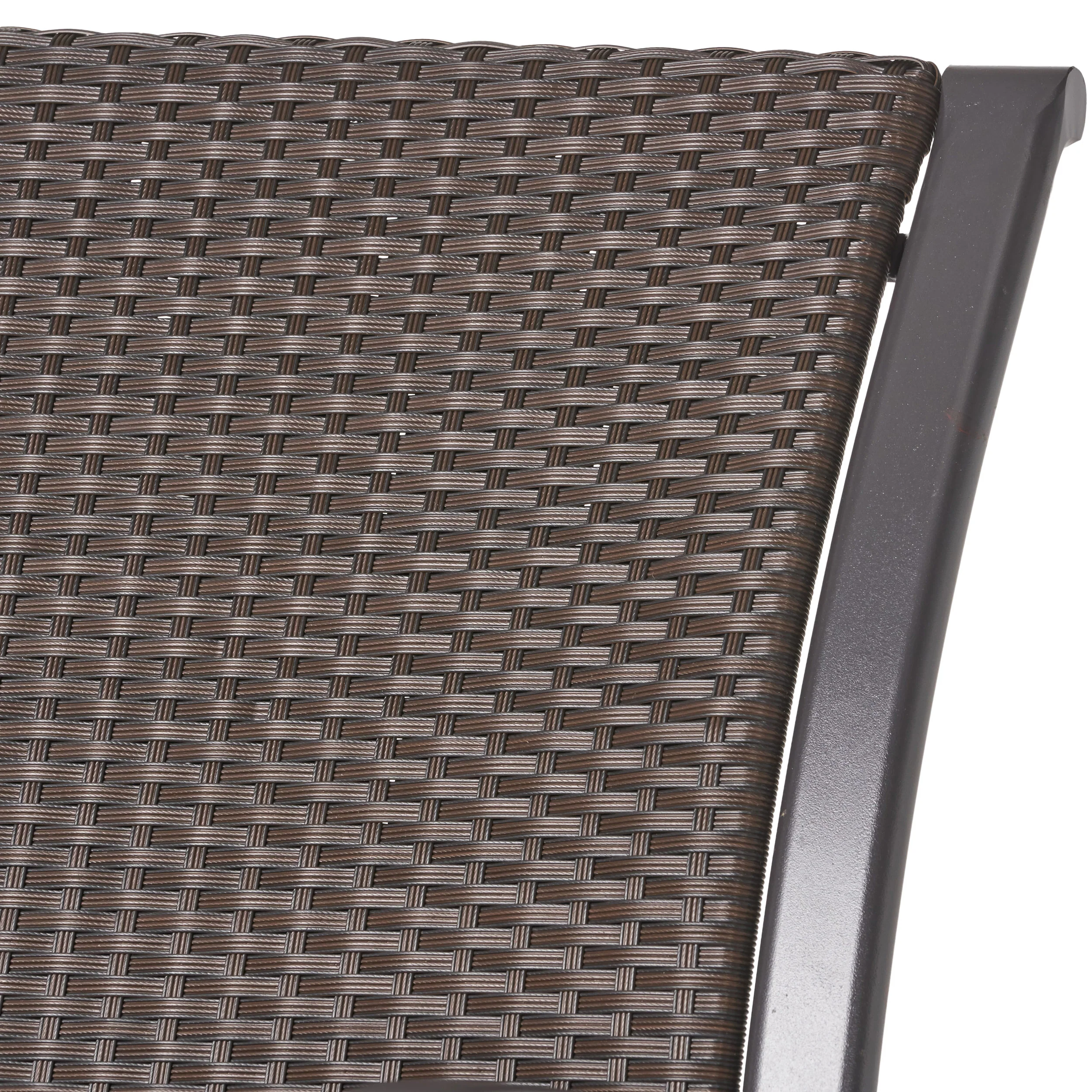 Leann Outdoor Dark Brown Wicker Rocking Chair - furnishings