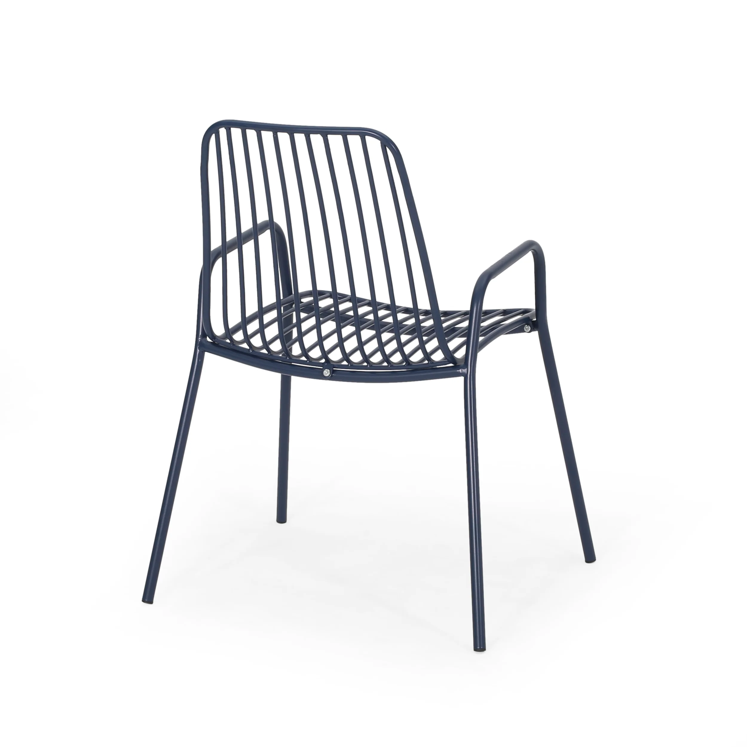 Ashwood Outdoor Modern Iron Club Chair (Set of 2) - furnishings