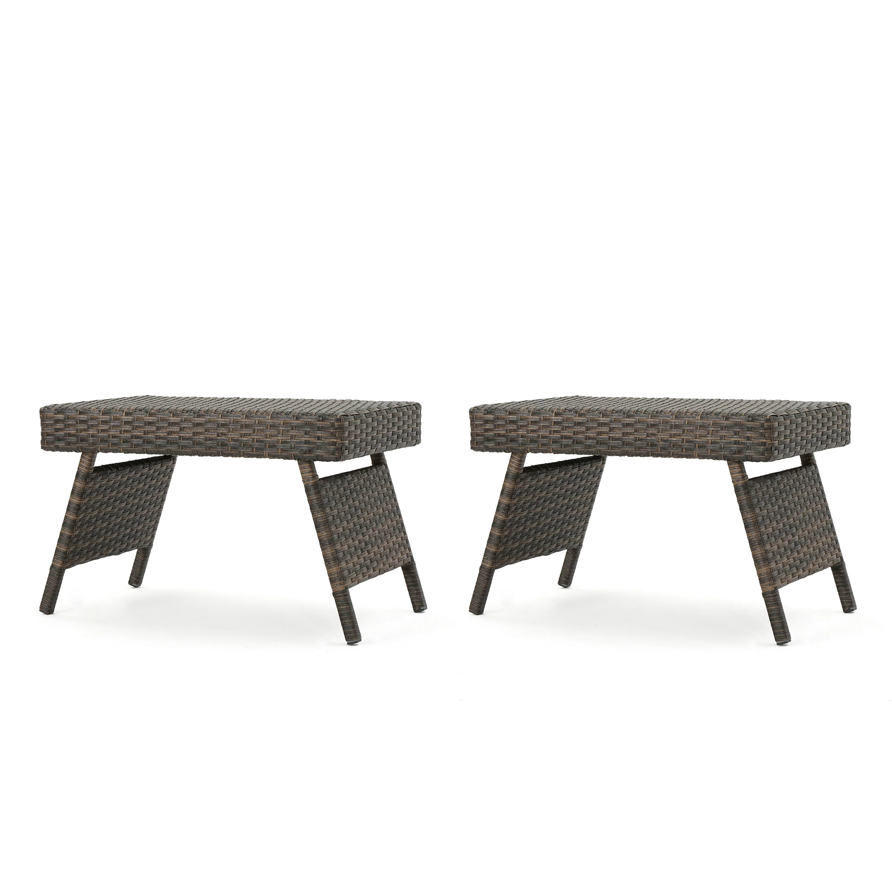 Olivia Outdoor Wicker Folding Side Table - furnishings