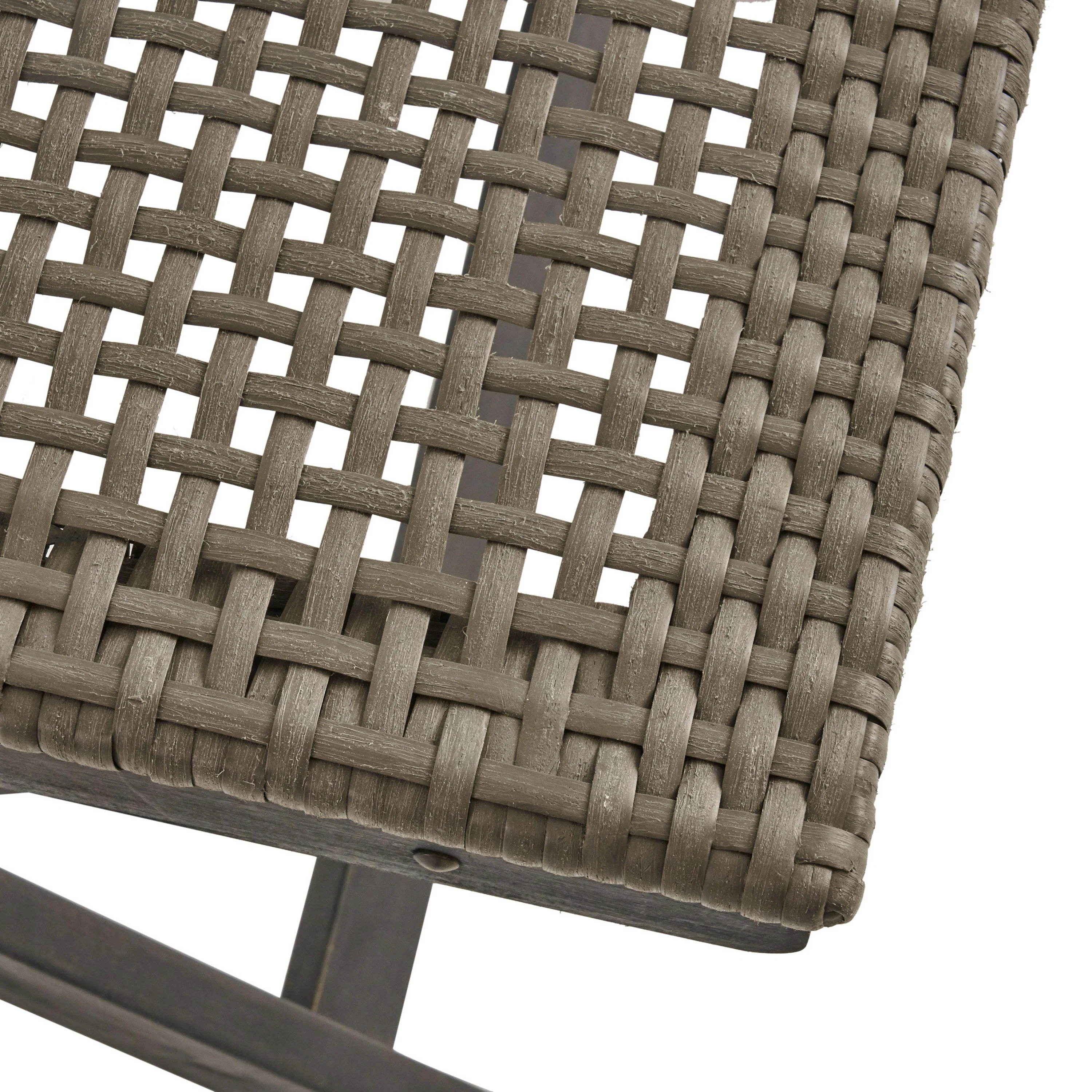 Truda Outdoor Acacia Wood Wicker Foldable Bistro Set with Chairs and Table - furnishings