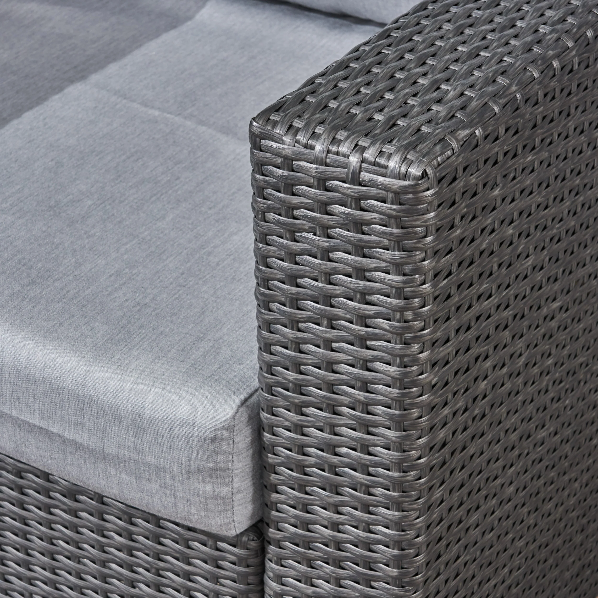 Kyra Outdoor 4 Seater Wicker Sofa Set with Storage Ottoman and Sunbrella Cushions - furnishings