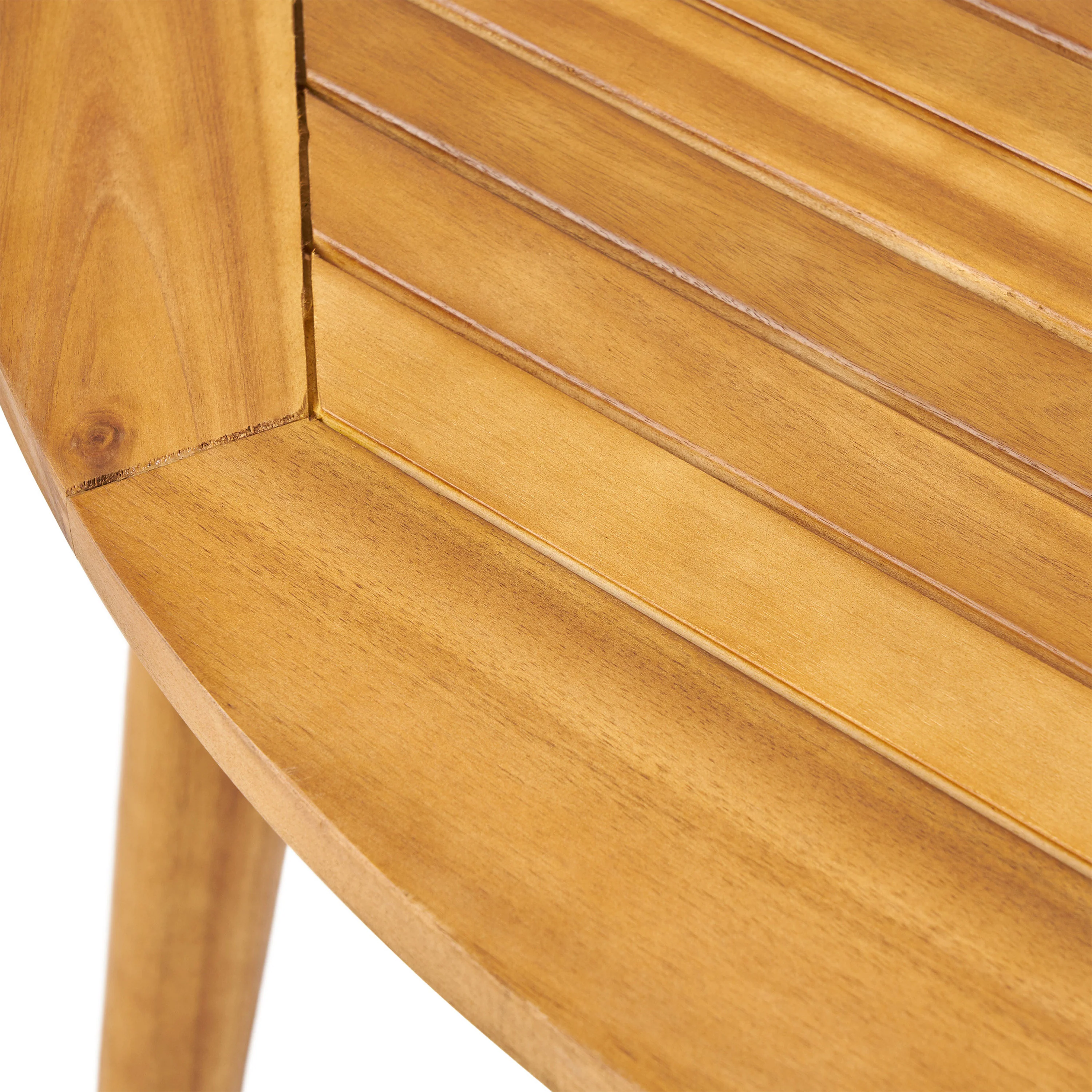 Nick Outdoor Acacia Wood Round Dining Table - furnishings