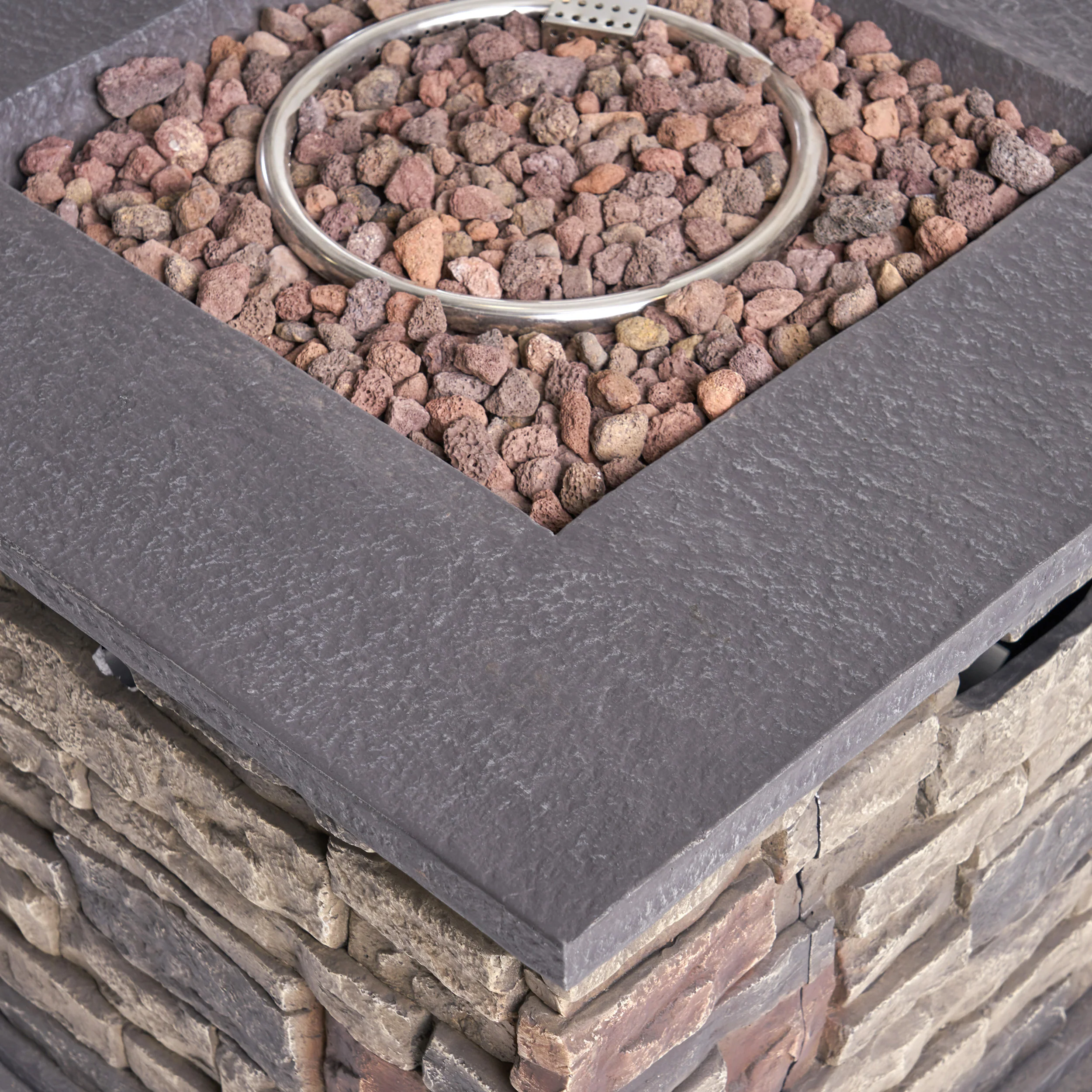 Ilse Outdoor 4 Club Chair Chat Set with Fire Pit - furnishings