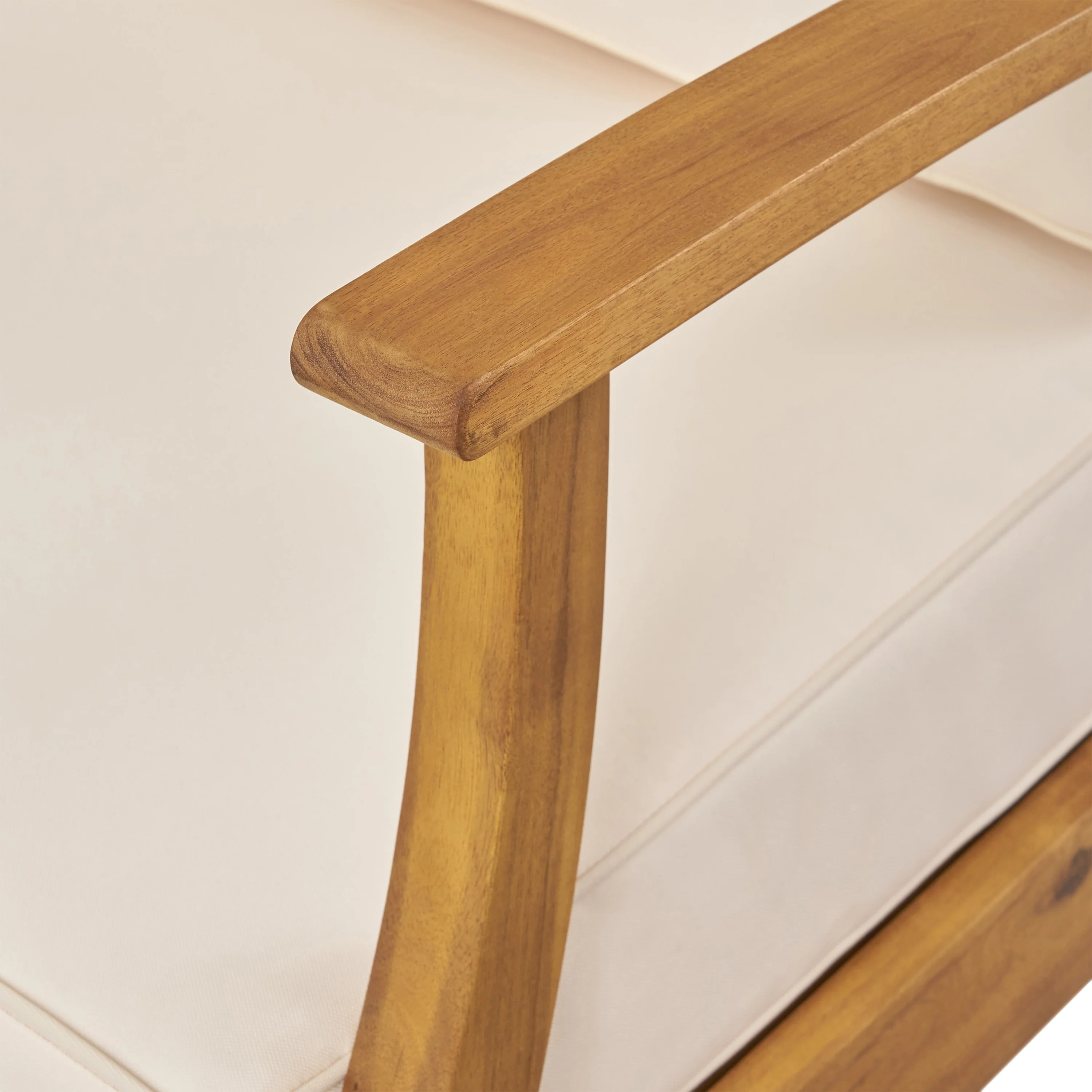 Scarlett Outdoor 8 Seat Teak Finished Acacia Wood Sectional Sofa and Table Set - furnishings