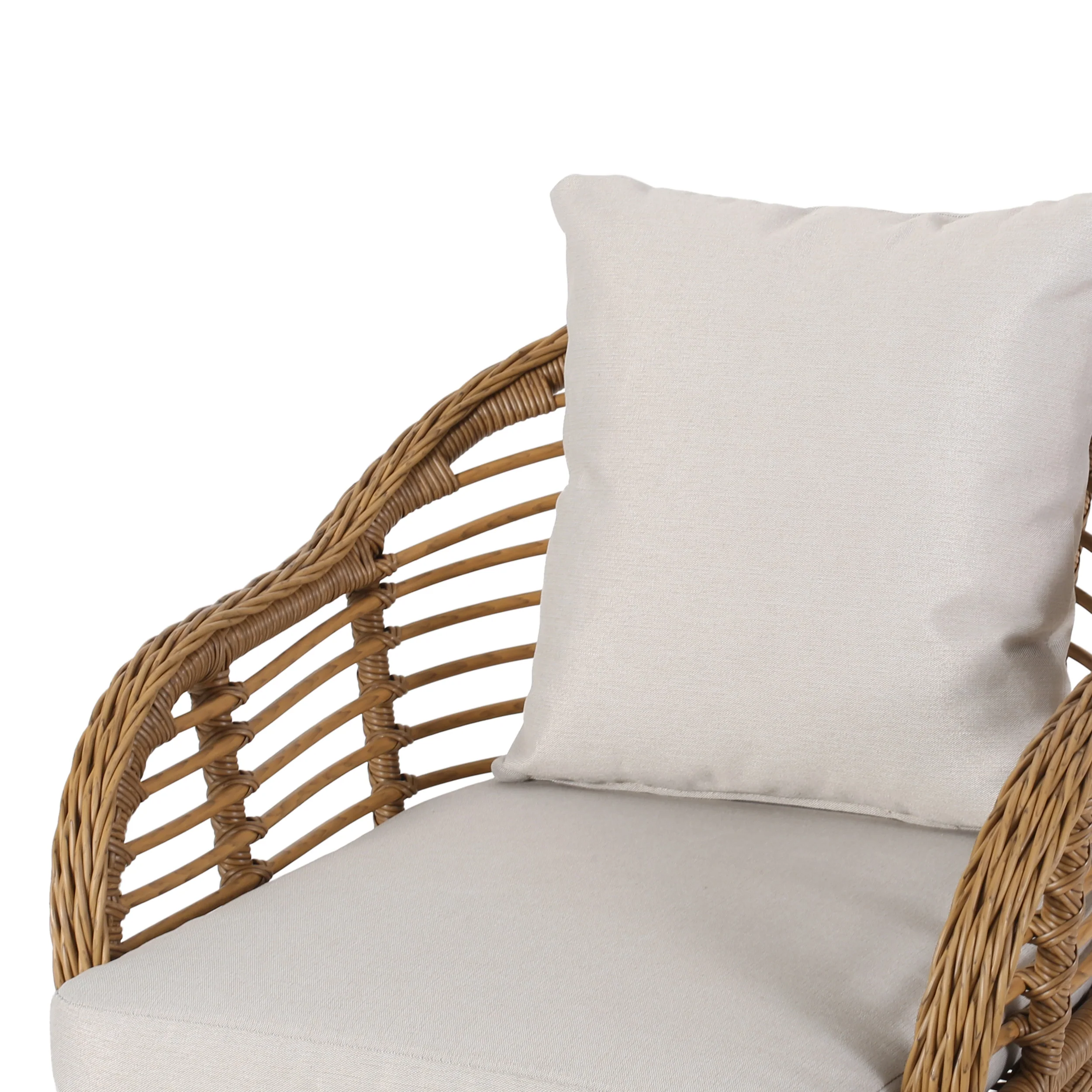 Madison Outdoor Wicker Club Chairs with Cushions (Set of 2) - furnishings