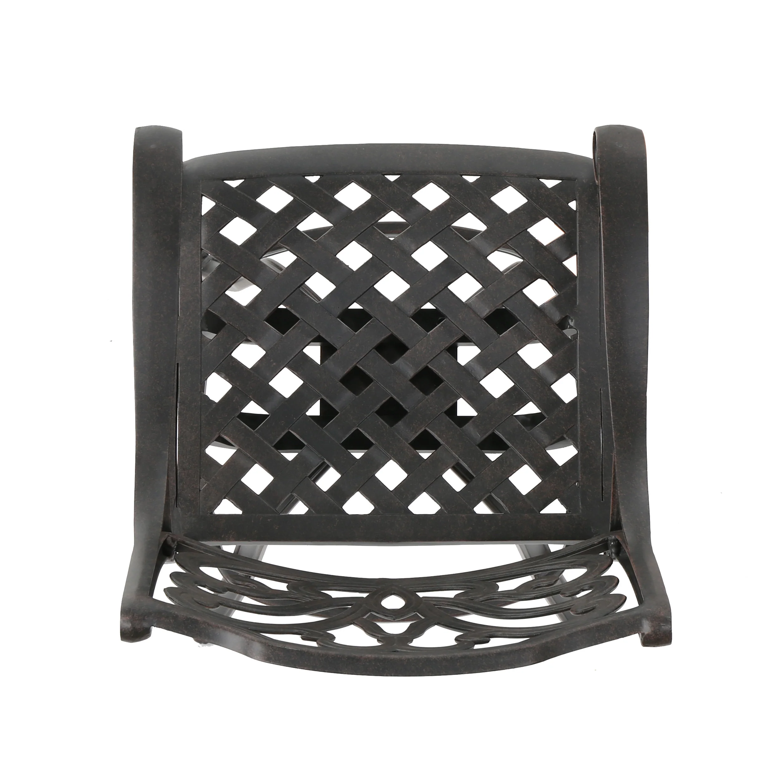 Calandra 30-Inch Outdoor Bronze Finished Cast Aluminum Barstools - furnishings