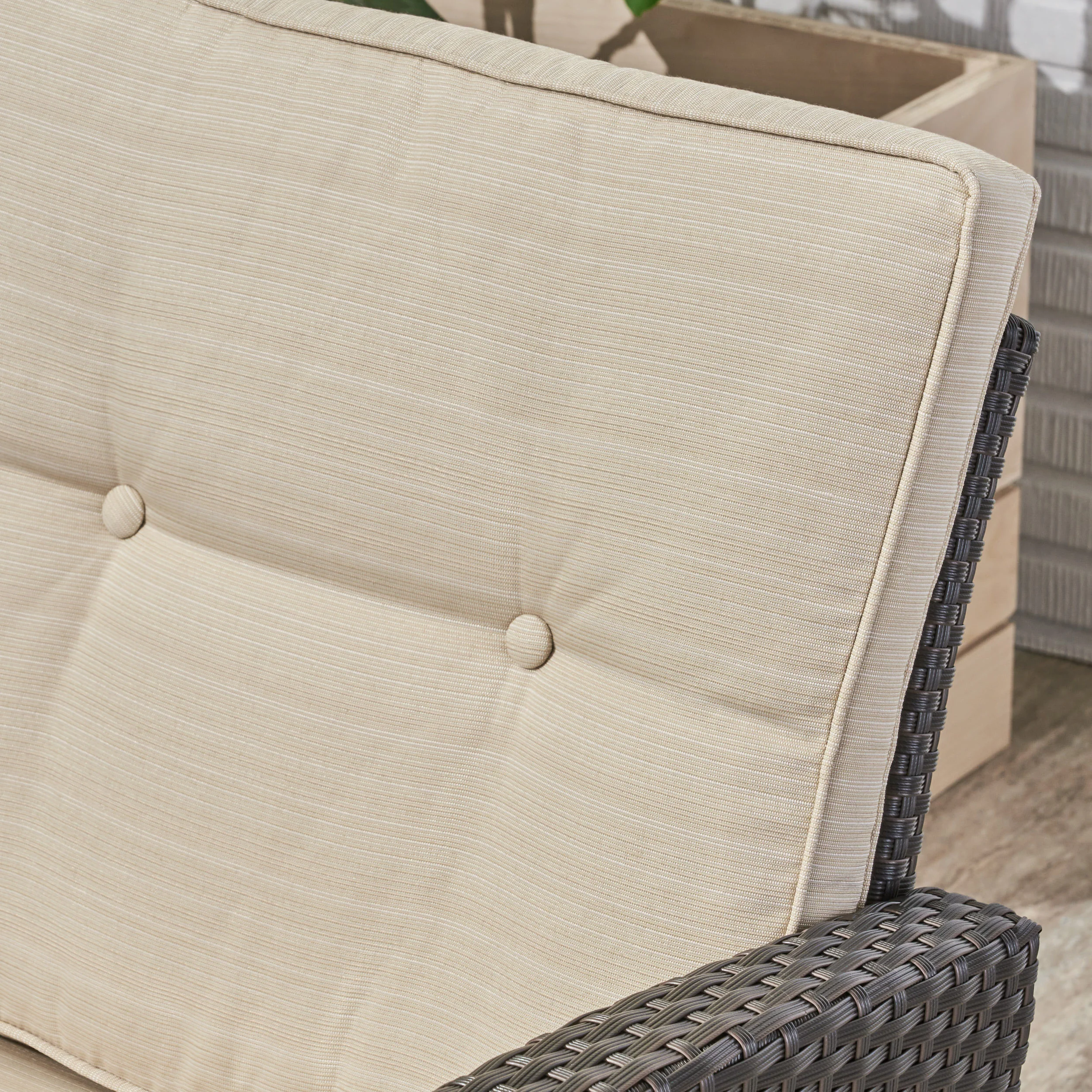 Roswell Outdoor 7 Seater Wicker Chat Set - furnishings