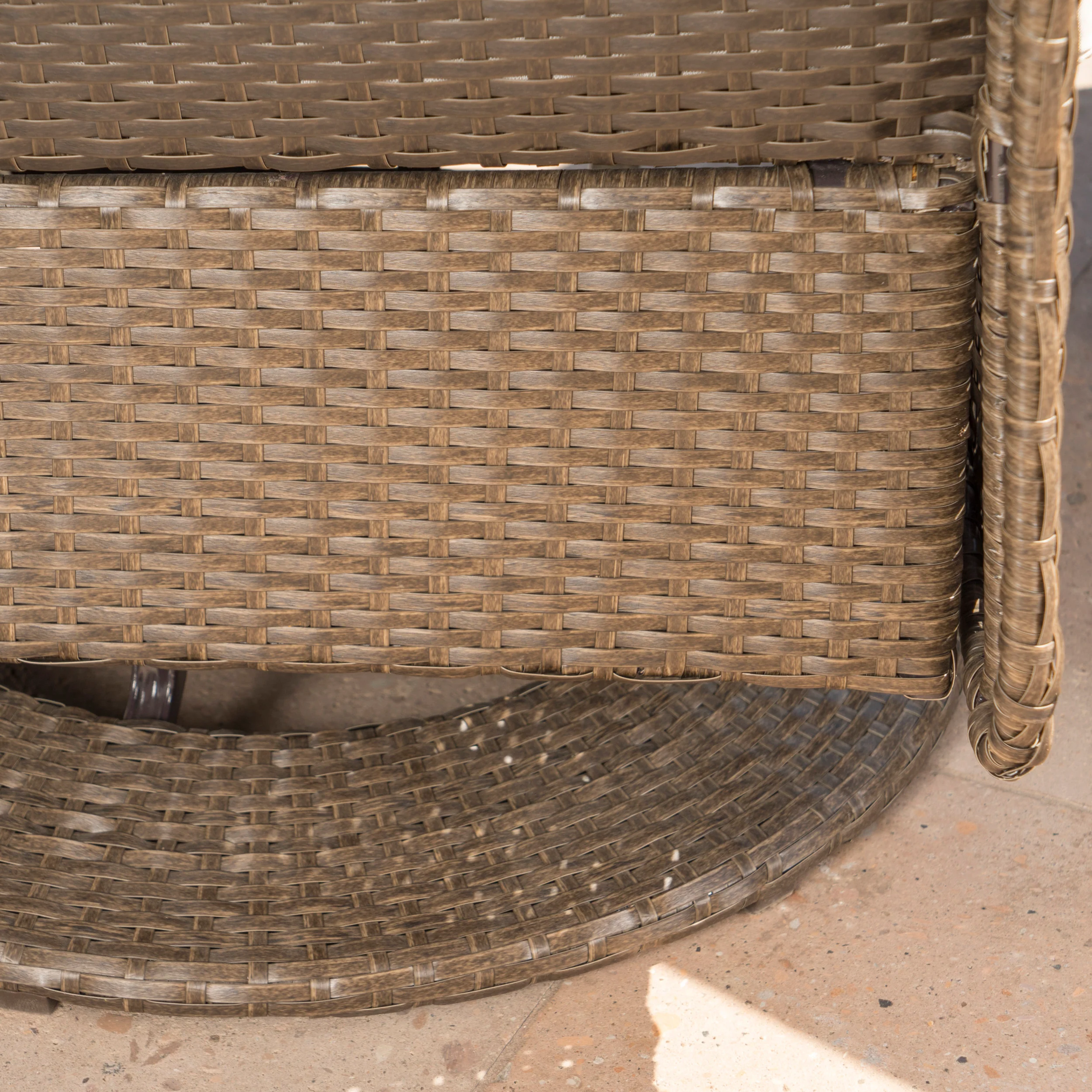 Linsten Outdoor Wicker Swivel Club Chairs with Water Resistant Cushions - furnishings