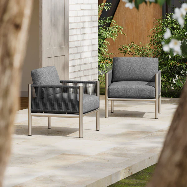 Gables Outdoor Patio Club Chairs with Cushions - furnishings