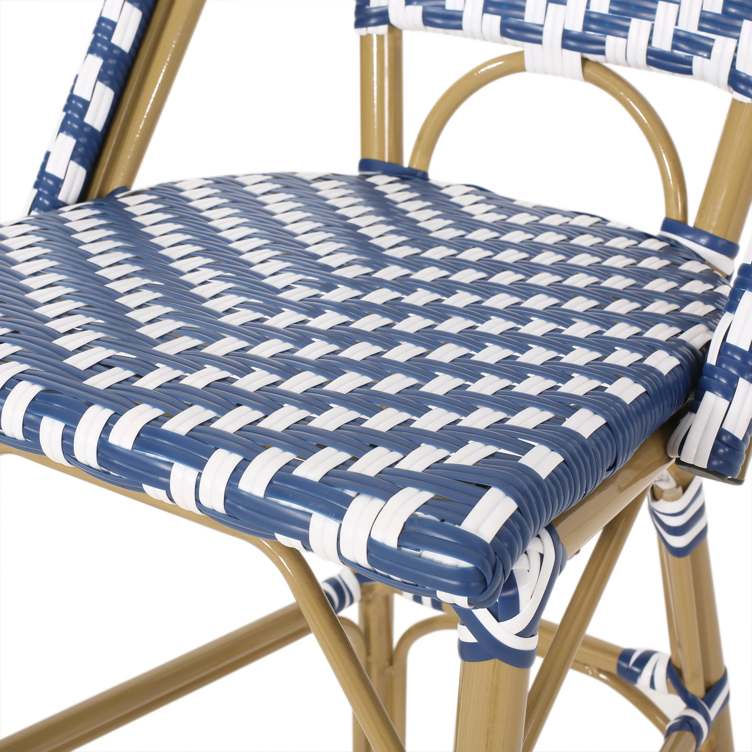 Grelton Outdoor Aluminum French Barstools, Set of 2 - furnishings
