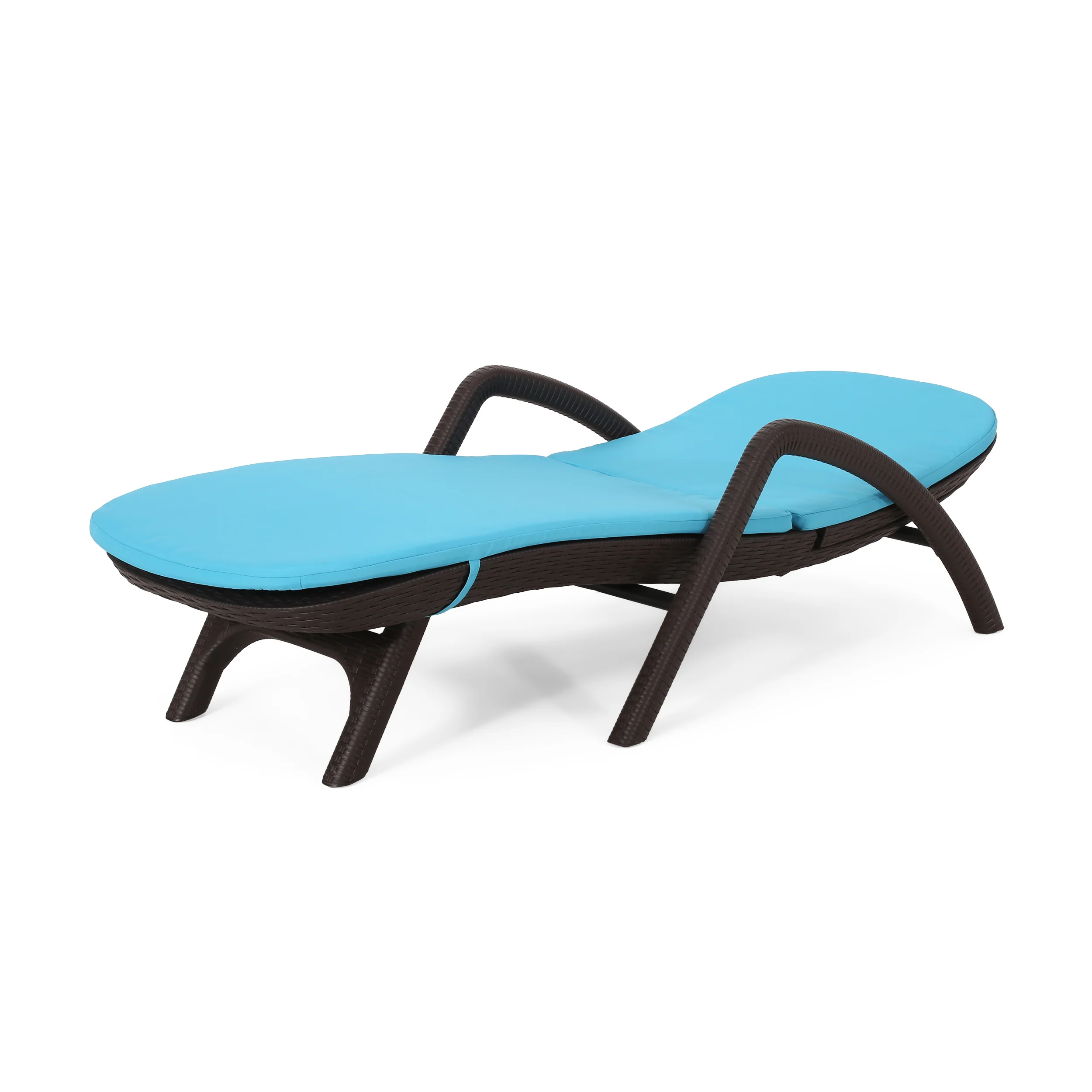 Riley Outdoor Faux Wicker Chaise Lounge with Cushion - furnishings