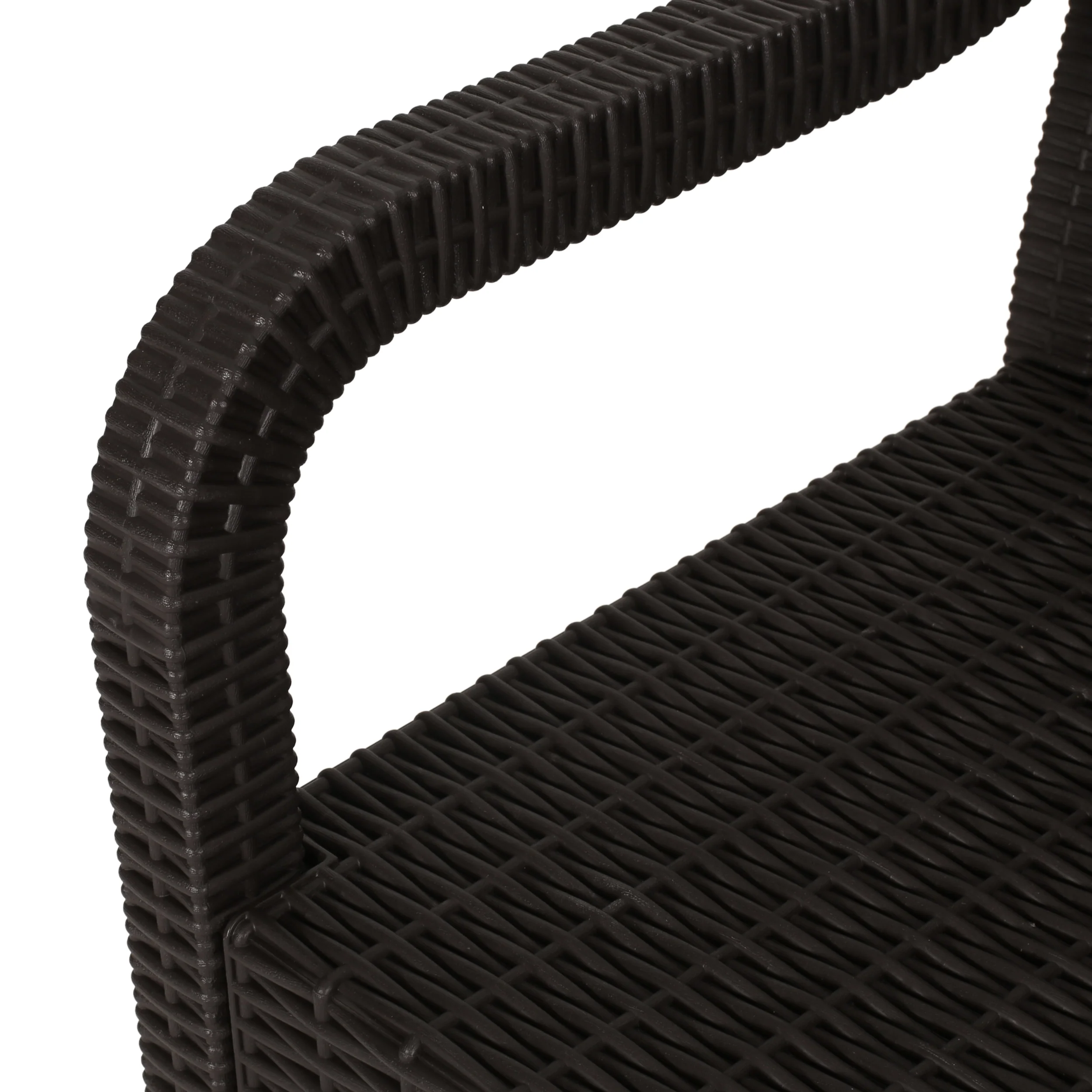 Covecrest Outdoor Faux Wicker Dining Chairs, Set of 2, Dark Brown - furnishings