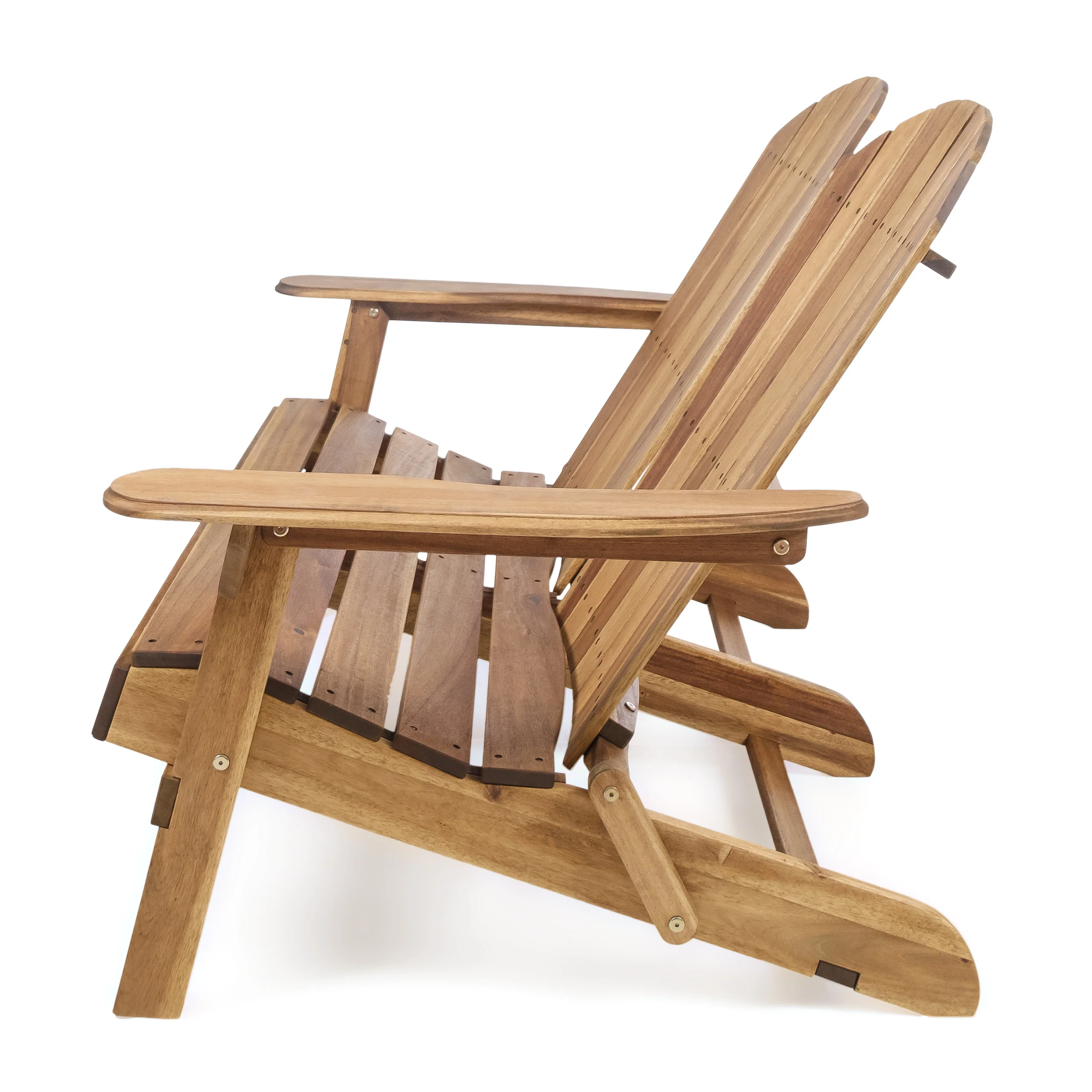 Vivian Outdoor Acacia Wood Adirondack Loveseat - furnishings