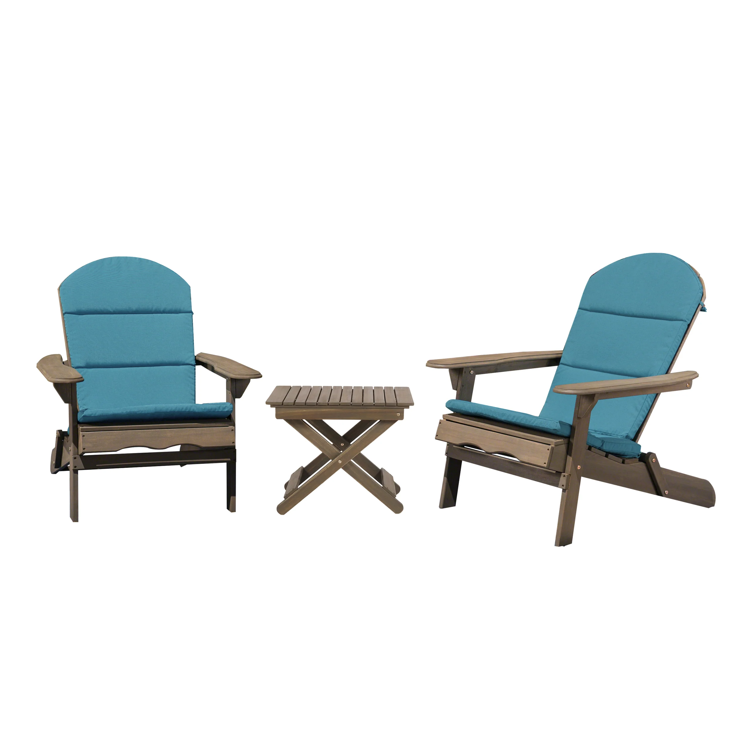 Reed Outdoor 2 Seater Acacia Wood Chat Set with Water Resistant Cushions - furnishings