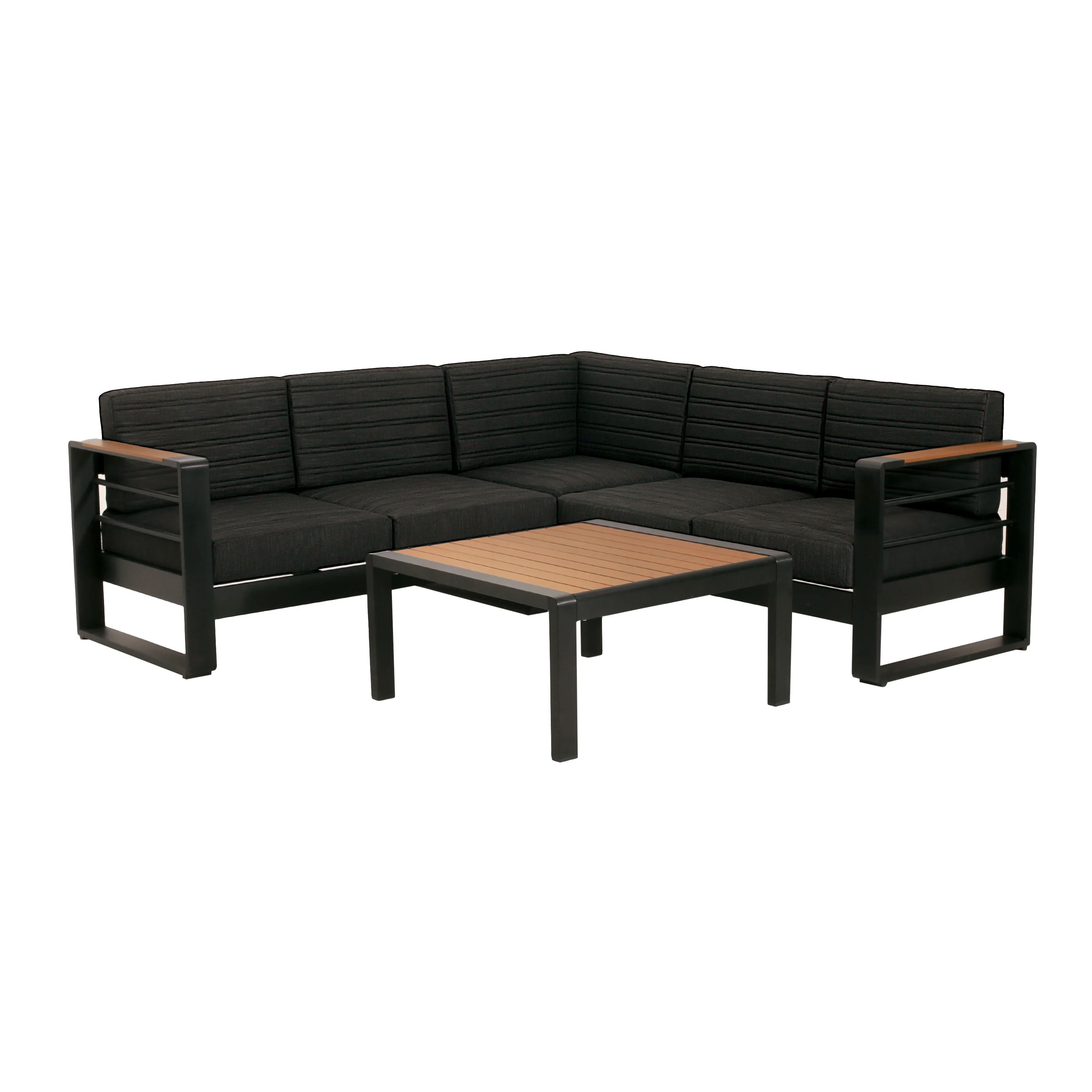 Giovanna Outdoor V Shape Conversational Set with Cushions - furnishings