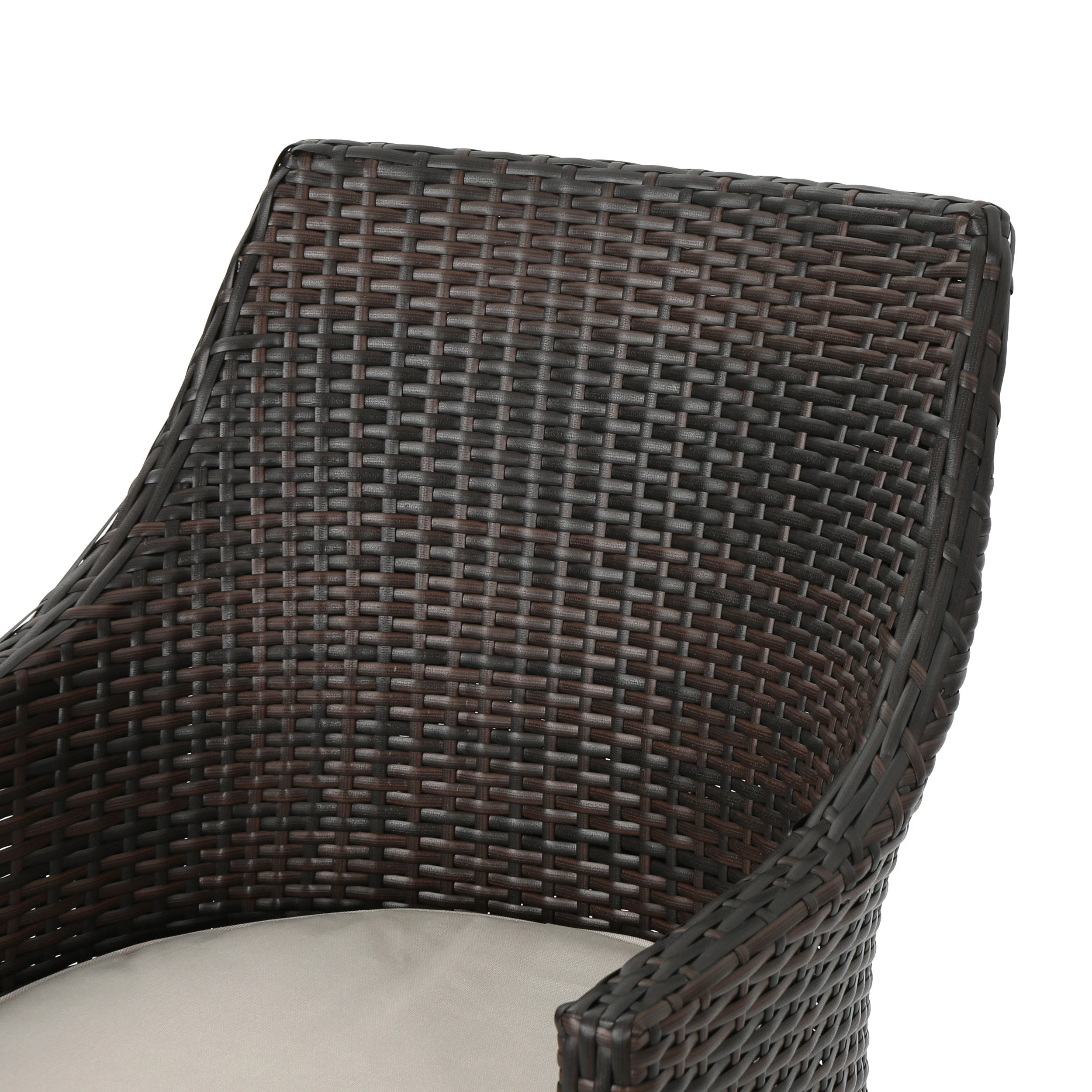 Hillcrest Outdoor Wicker Dining Chairs with Water Resistant Cushions (Set of 2) - furnishings