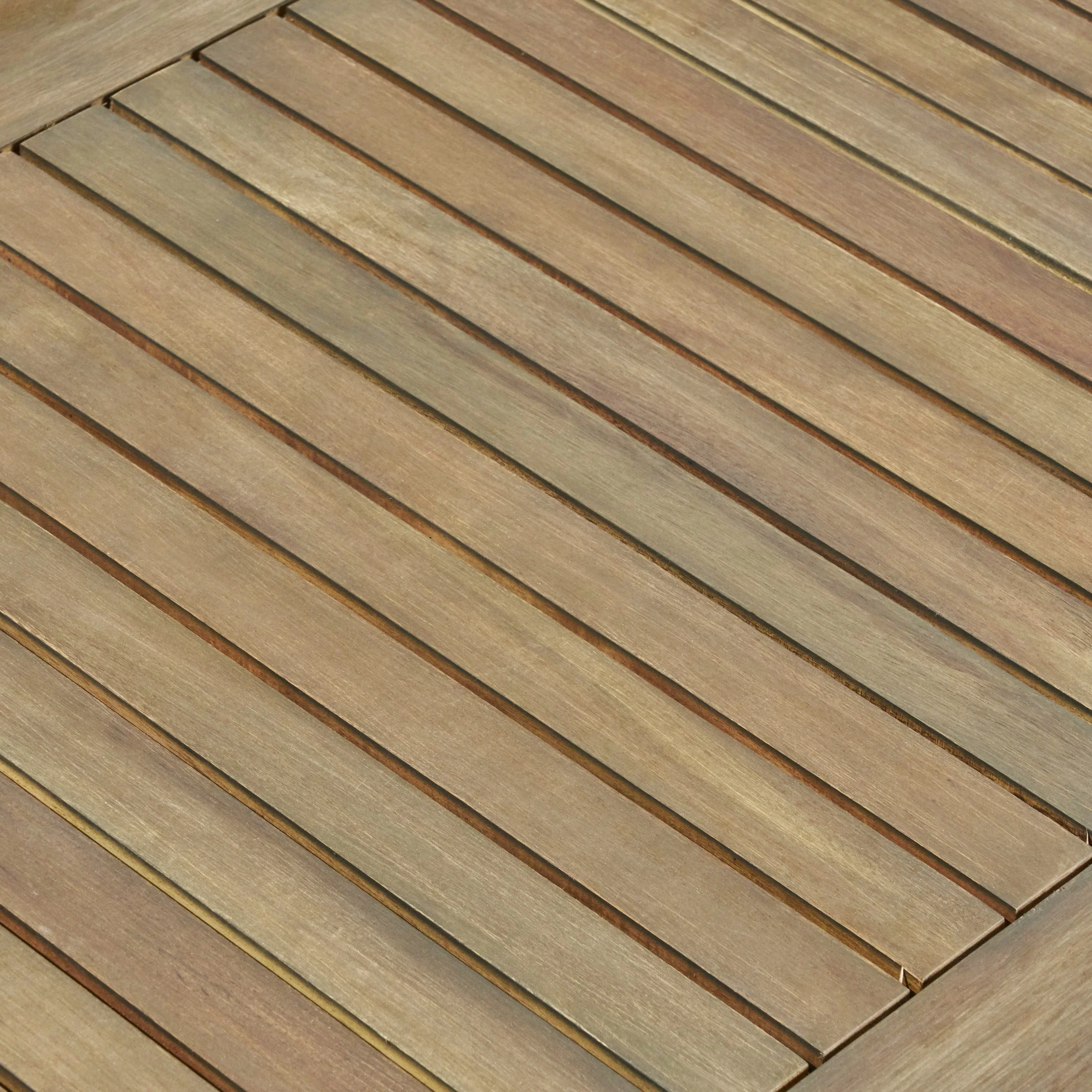 Parry Outdoor Open Slat 6-Seater Acacia Wood Conversation Set with Coffee Table - furnishings