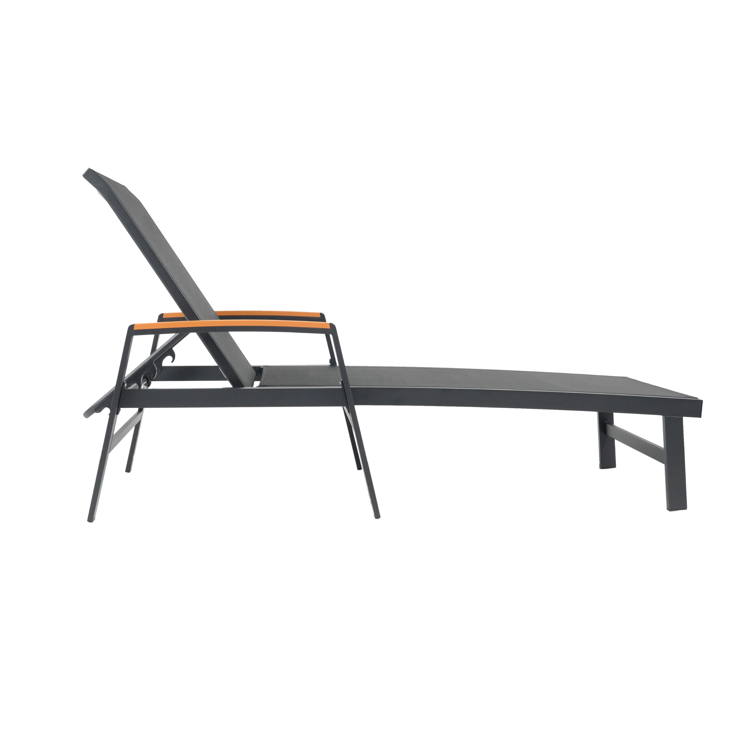 Joy Outdoor Aluminum Chaise Lounge with Mesh Seating (Set of 4) - furnishings