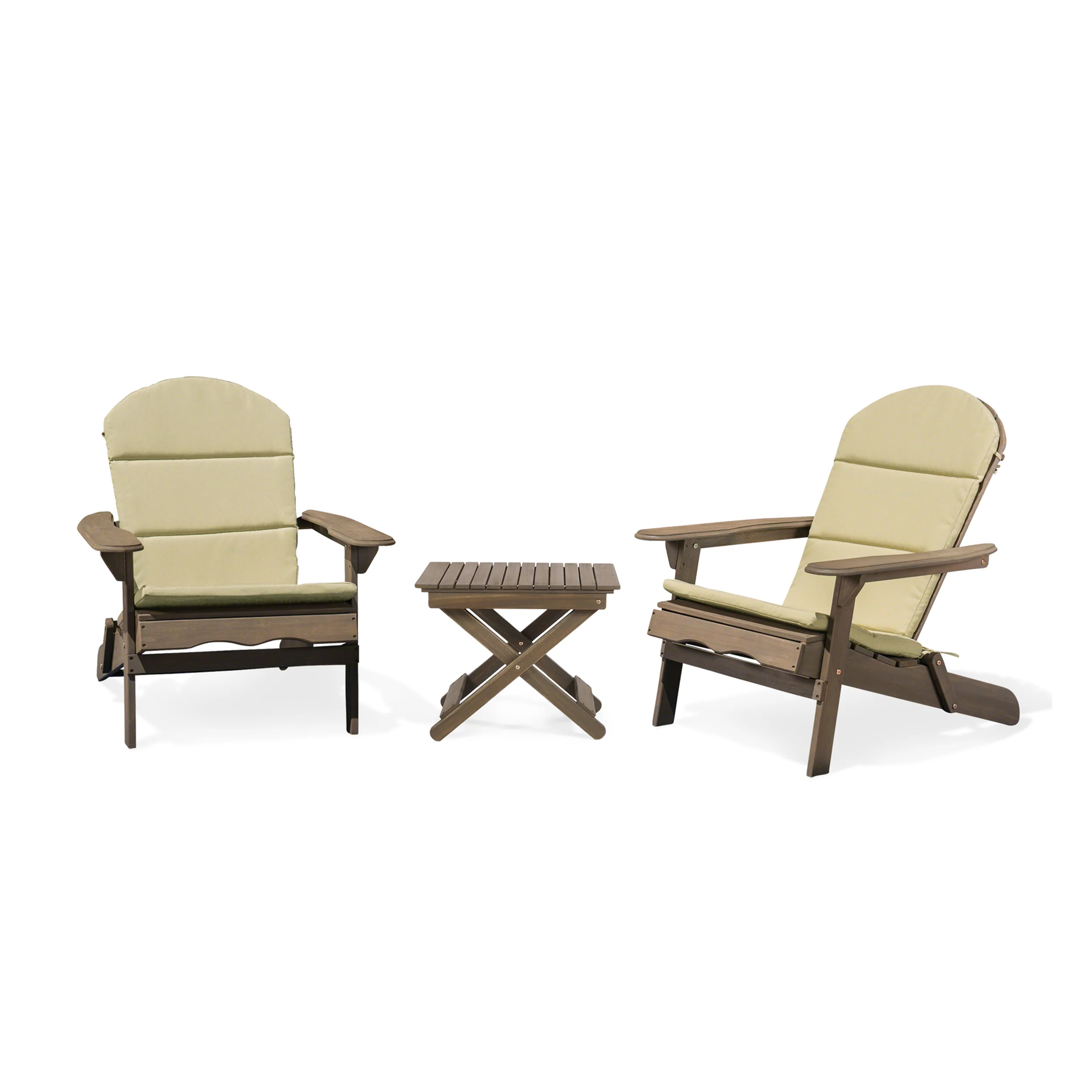 Reed Outdoor 2 Seater Acacia Wood Chat Set with Water Resistant Cushions - furnishings