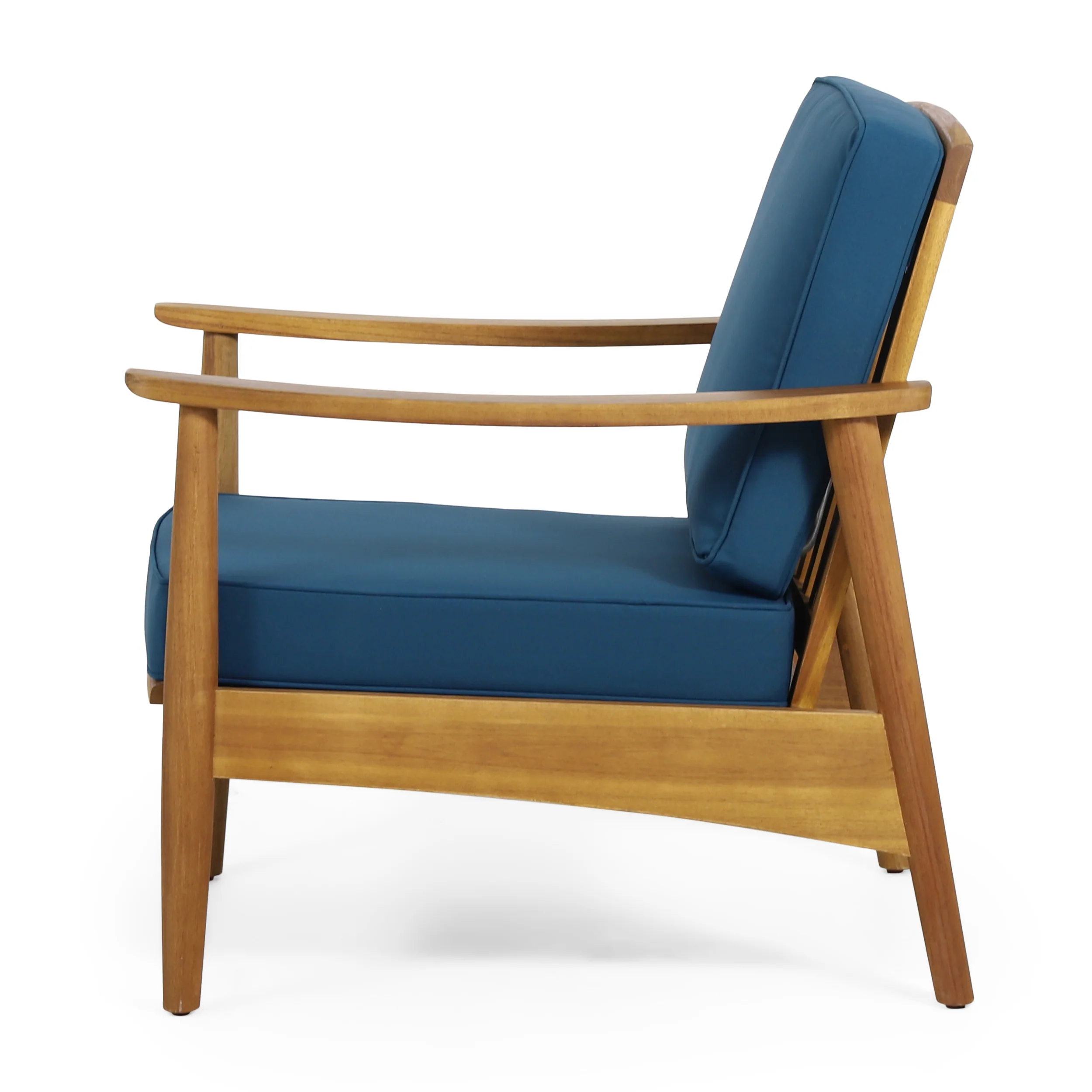 Emmry Outdoor Acacia Wood Club Chair - furnishings