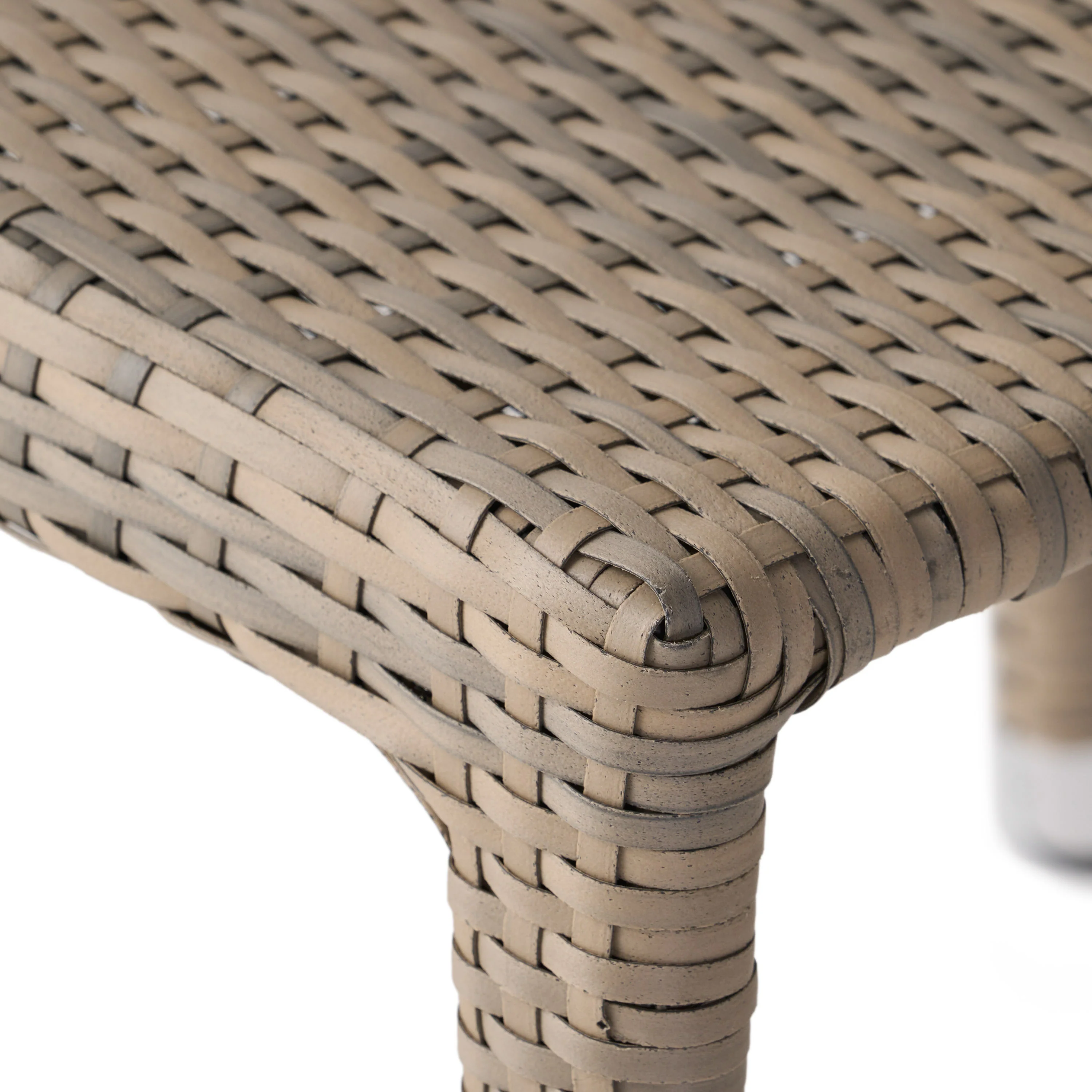 Dorside Outdoor Wicker Armless Stack Chairs With Aluminum Frame - furnishings