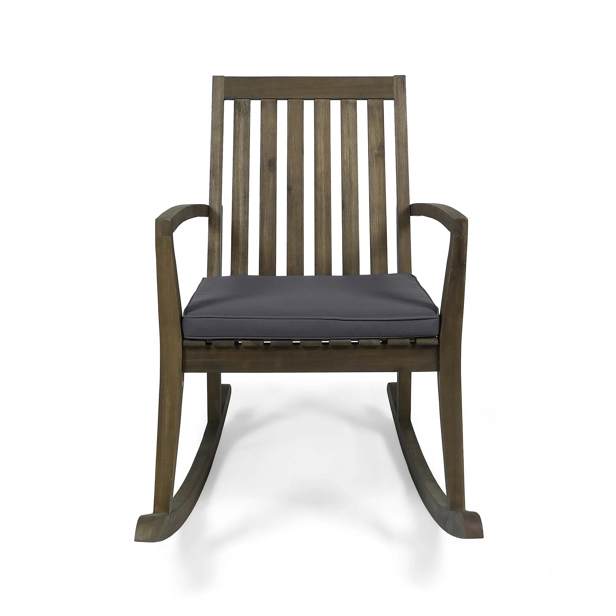 Yvonne Outdoor Acacia Wood Rocking Chair with Water-Resistant Cushions - furnishings