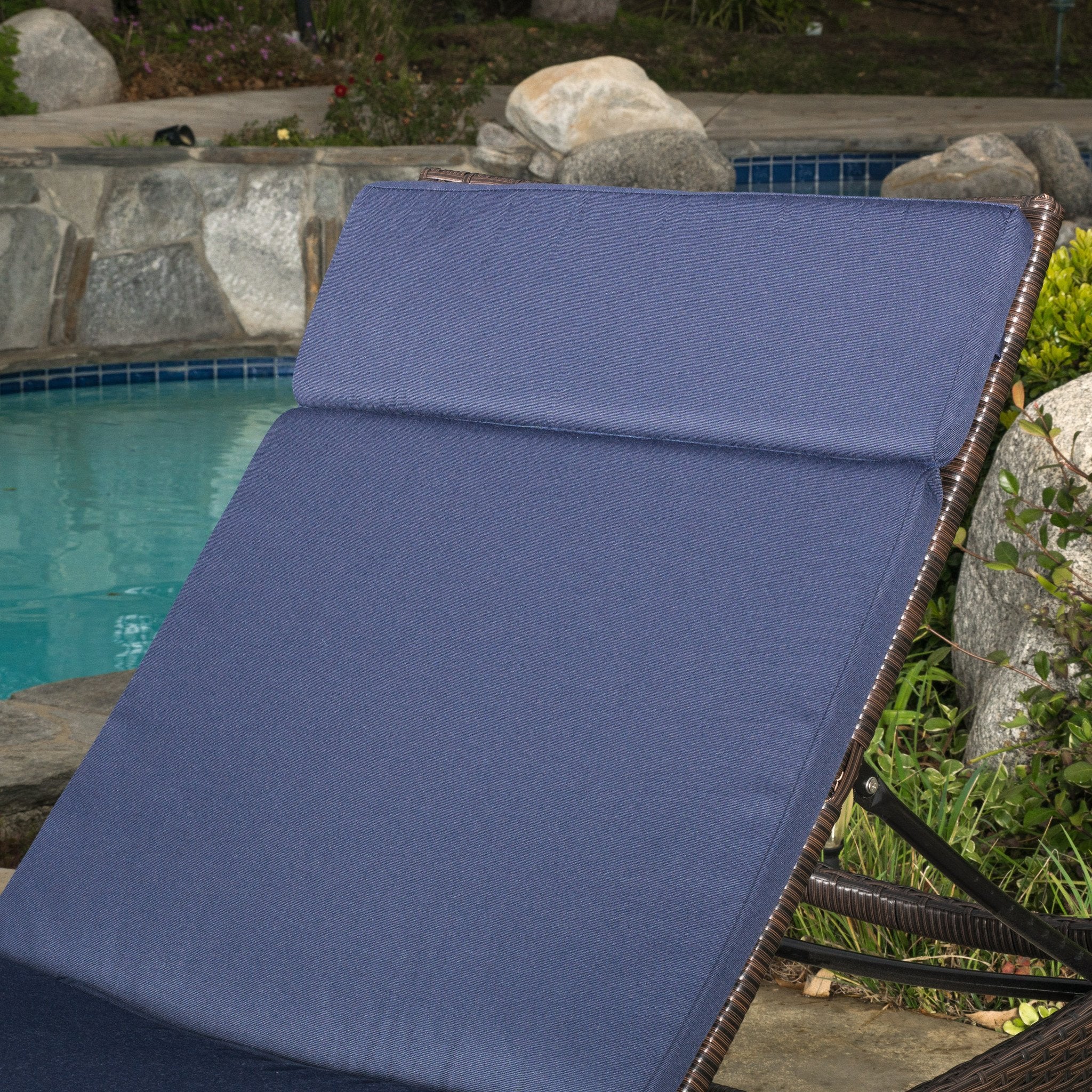 Lakeport Outdoor Adjustable Chaise Lounge Chairs w/ Cushions (set of 2) - furnishings