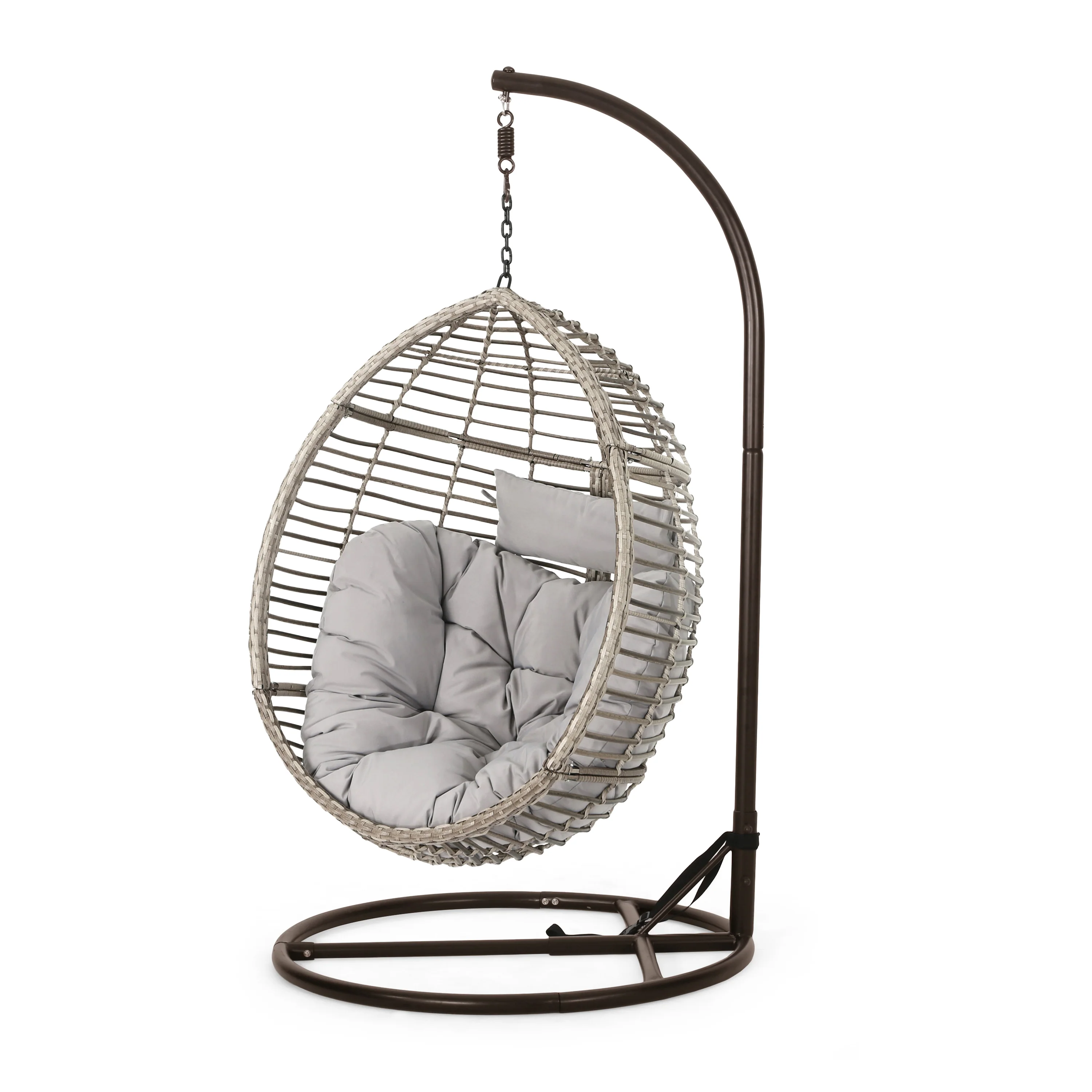 Leasa Outdoor Wicker Hanging Teardrop / Egg Chair - furnishings