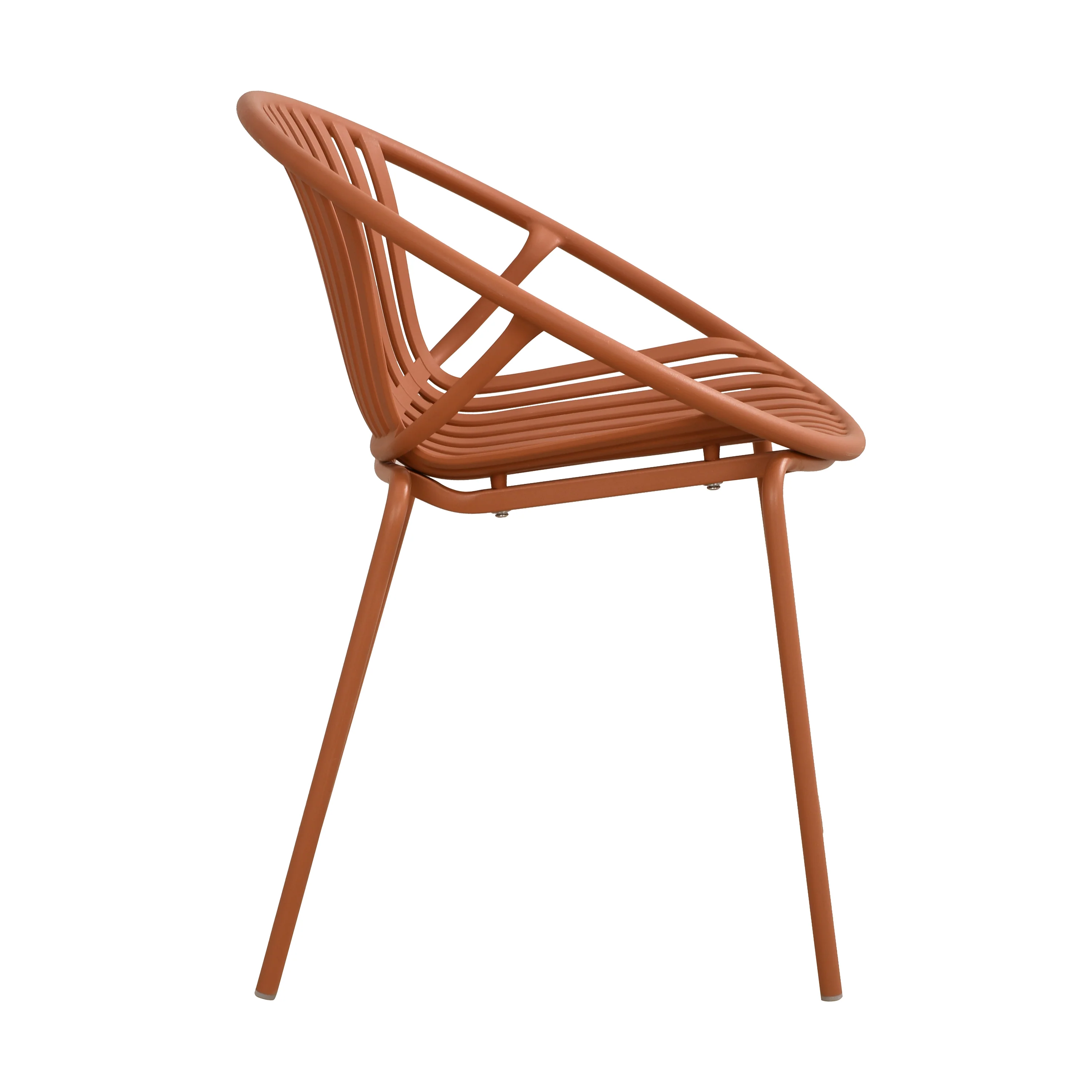 Hespera Patio Dining Chairs with Metal Legs & Breathable Plastic Backrest - furnishings