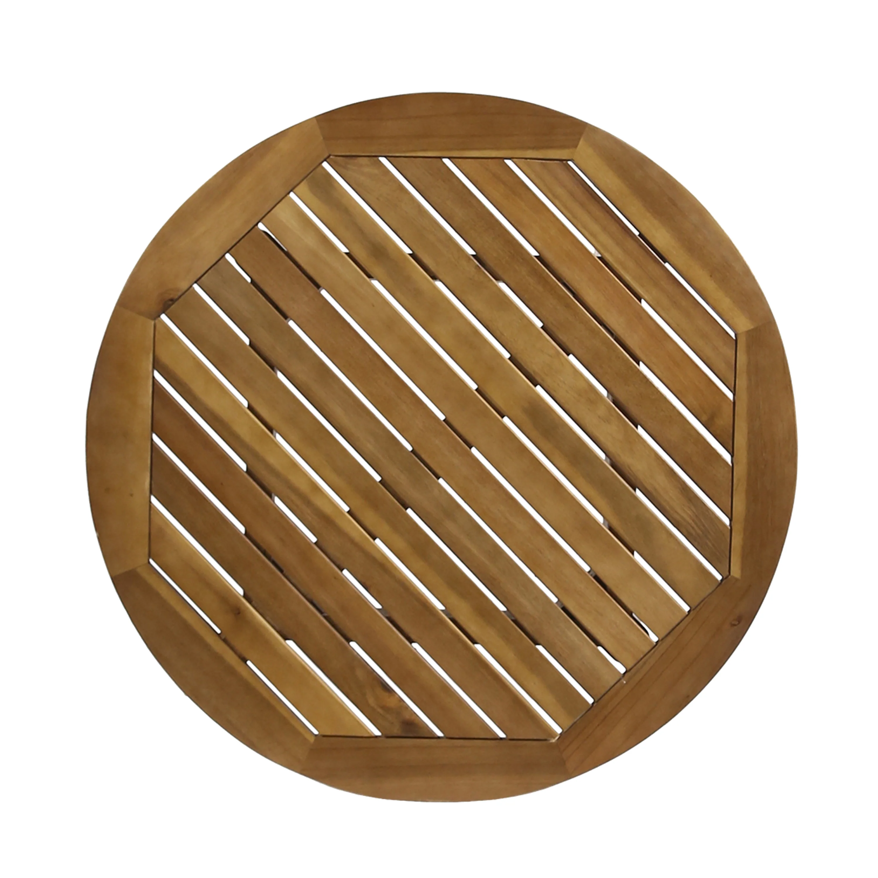 Mayes Outdoor 3 Piece Wood  and Wicker Bistro Set - furnishings